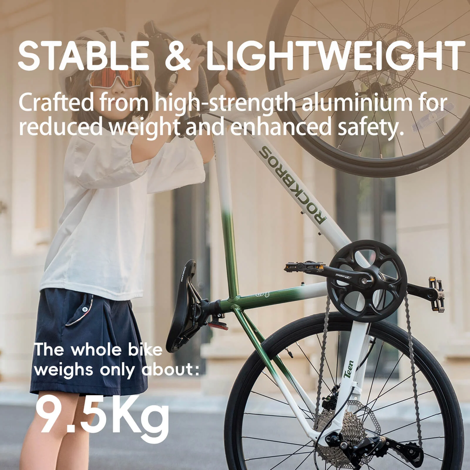 22 Inch Teen Road Bike with Disc Brakes and Gears - Image 4