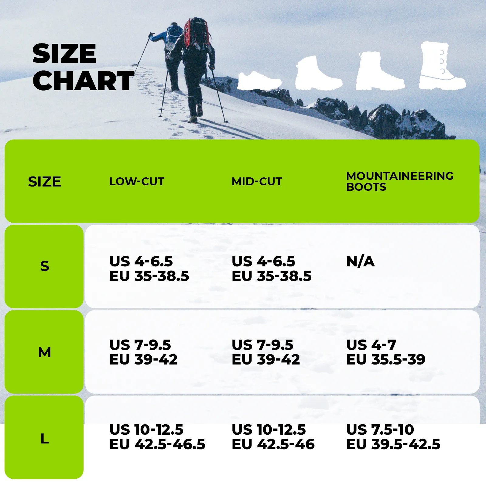 22-Spike Stainless Steel Ice Crampons Anti-Slip Shoe Traction Cleats - Image 11