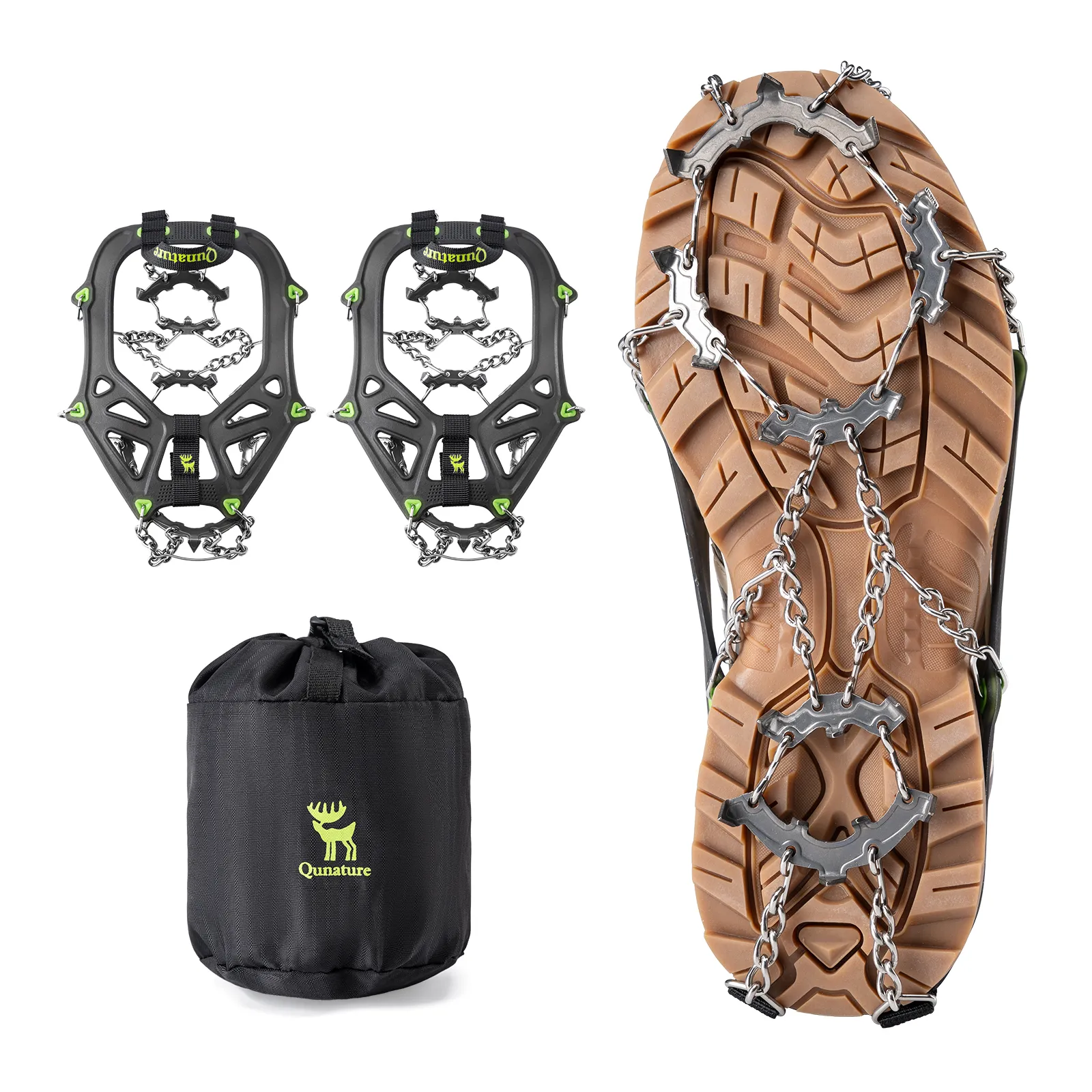 22-Spike Stainless Steel Ice Crampons Anti-Slip Shoe Traction Cleats - Image 3