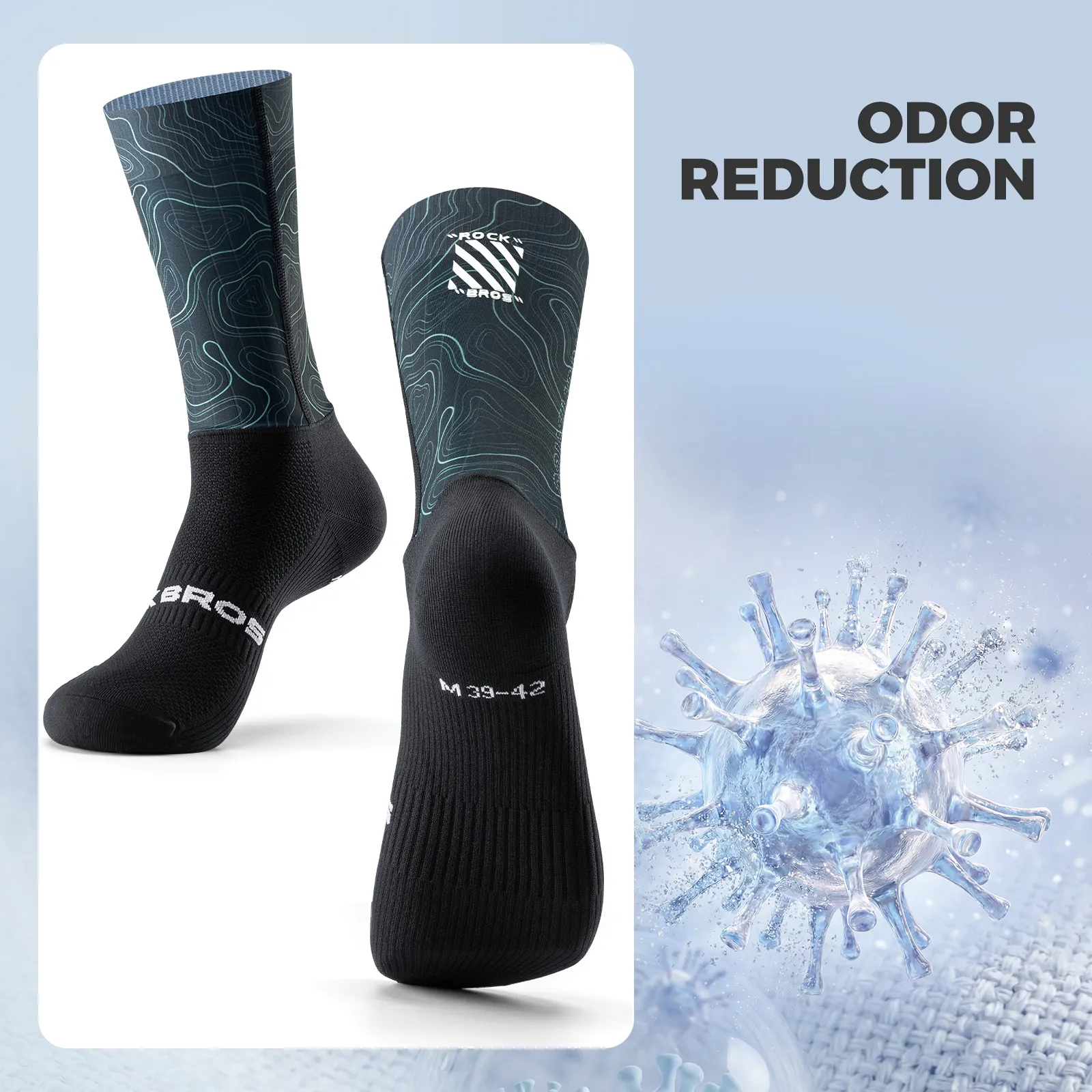 Aero Compression Cycling Socks Printed Performance Fit - Image 5