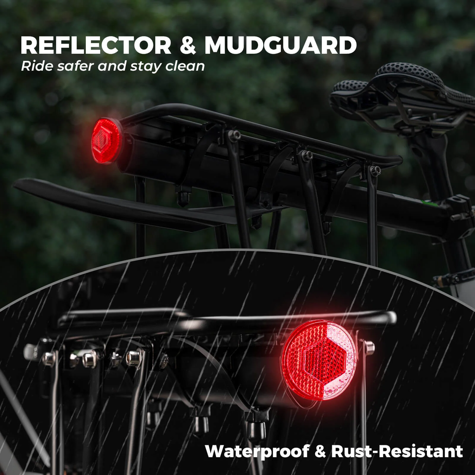 Aluminum Alloy Rear Bike Rack with Fender Quick Release - Image 4