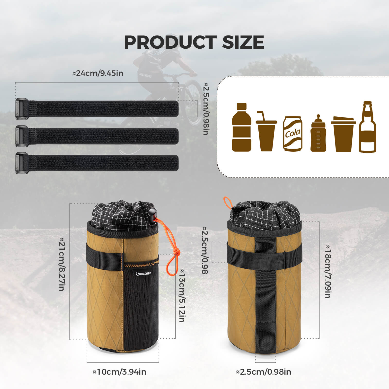 Bikepacking Thermal Handlebar Bottle Bag 1L - Image 11