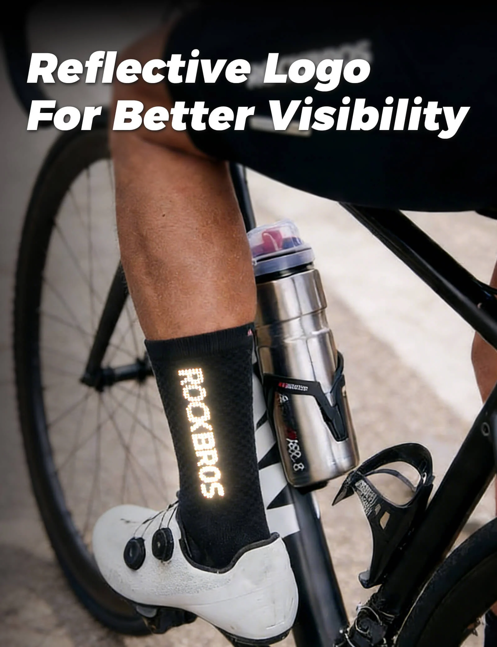 Breathable Reflective Mid-Calf Cycling Socks - Image 5
