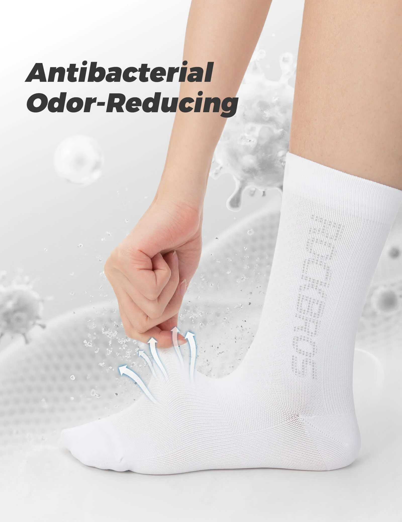 Breathable Reflective Mid-Calf Cycling Socks - Image 6