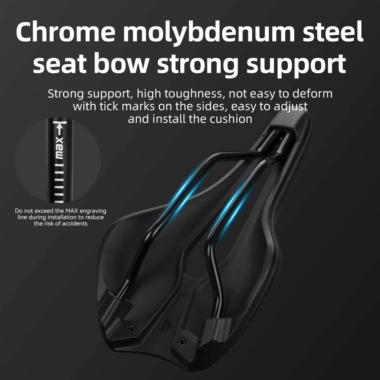 Comfort Breathable Bike Sport Saddle Tail Light Compatible - Image 4