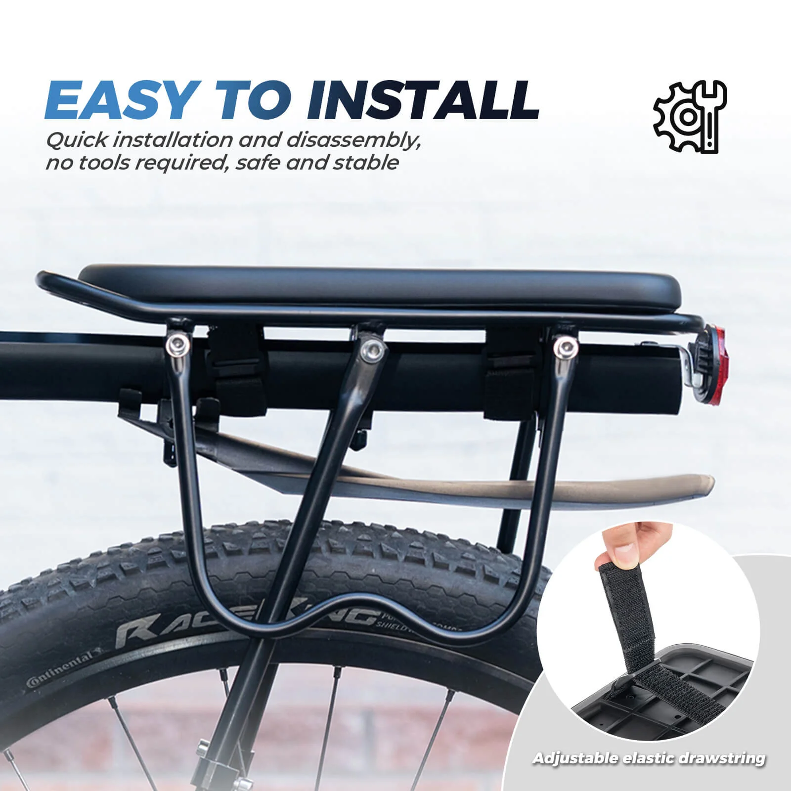 Comfortable PU Leather Bike Rear Seat Cushion for Racks - Image 6