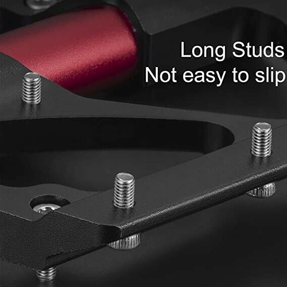 ROCKBROS Super Lightweight Bike Pedals in Black or Red (Pair) - Image 8