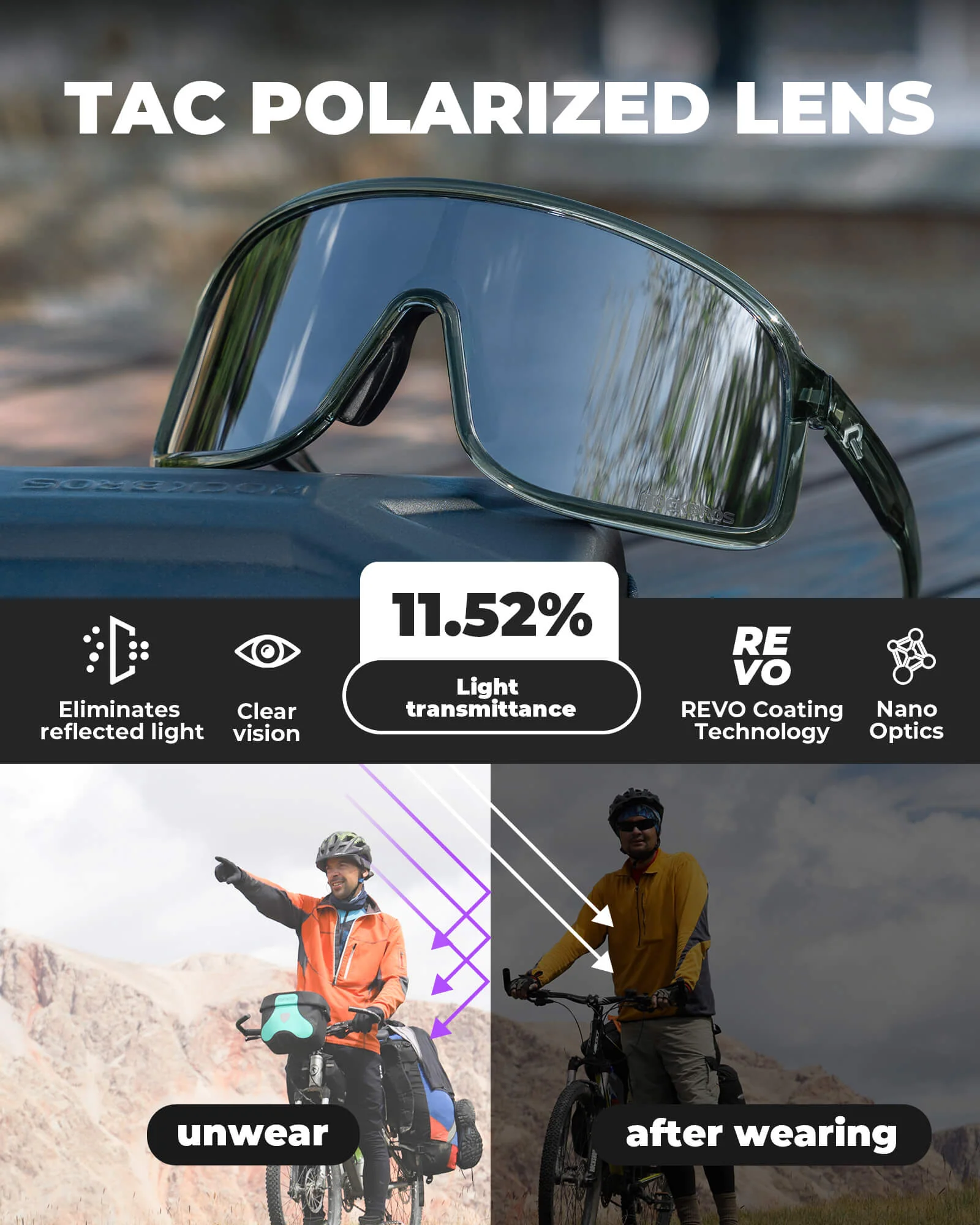 Cycling Sunglasses Polarized Sports Glasses UV400 - Image 18