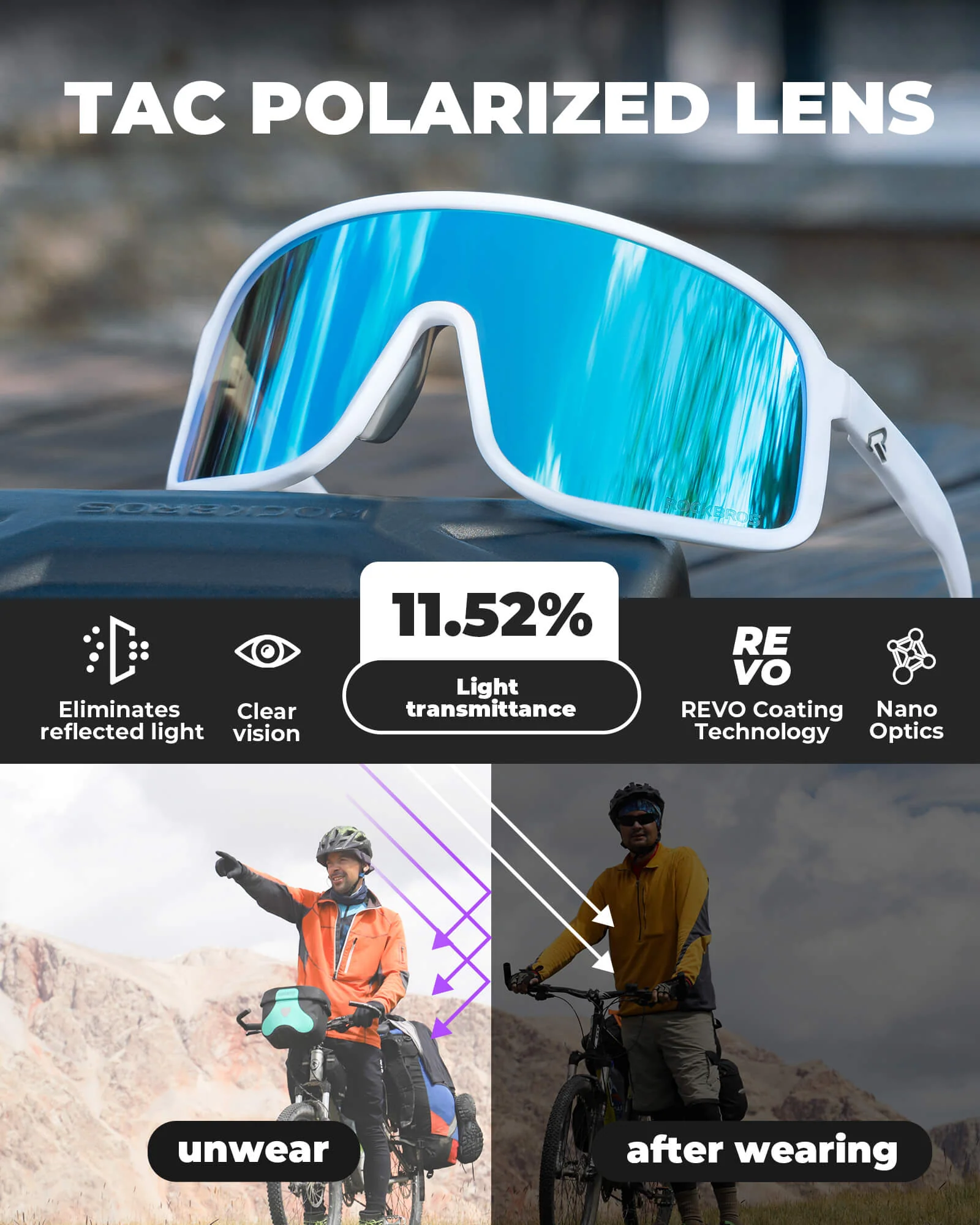 Cycling Sunglasses Polarized Sports Glasses UV400 - Image 25