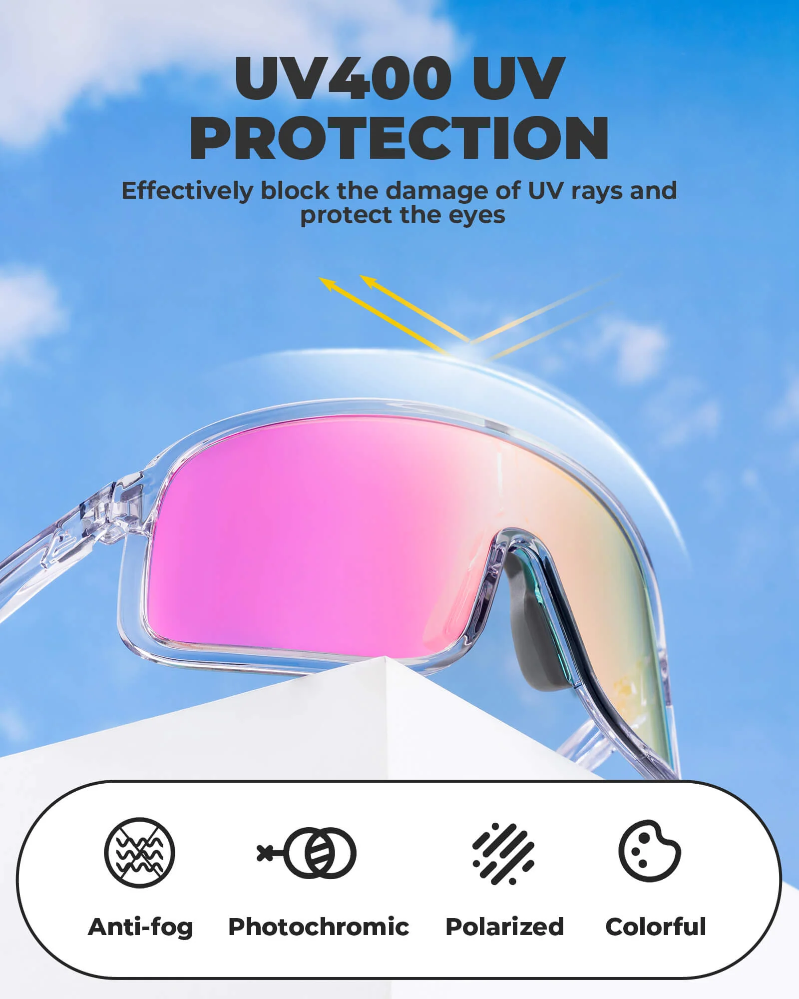 Cycling Sunglasses Polarized Sports Glasses UV400 - Image 37