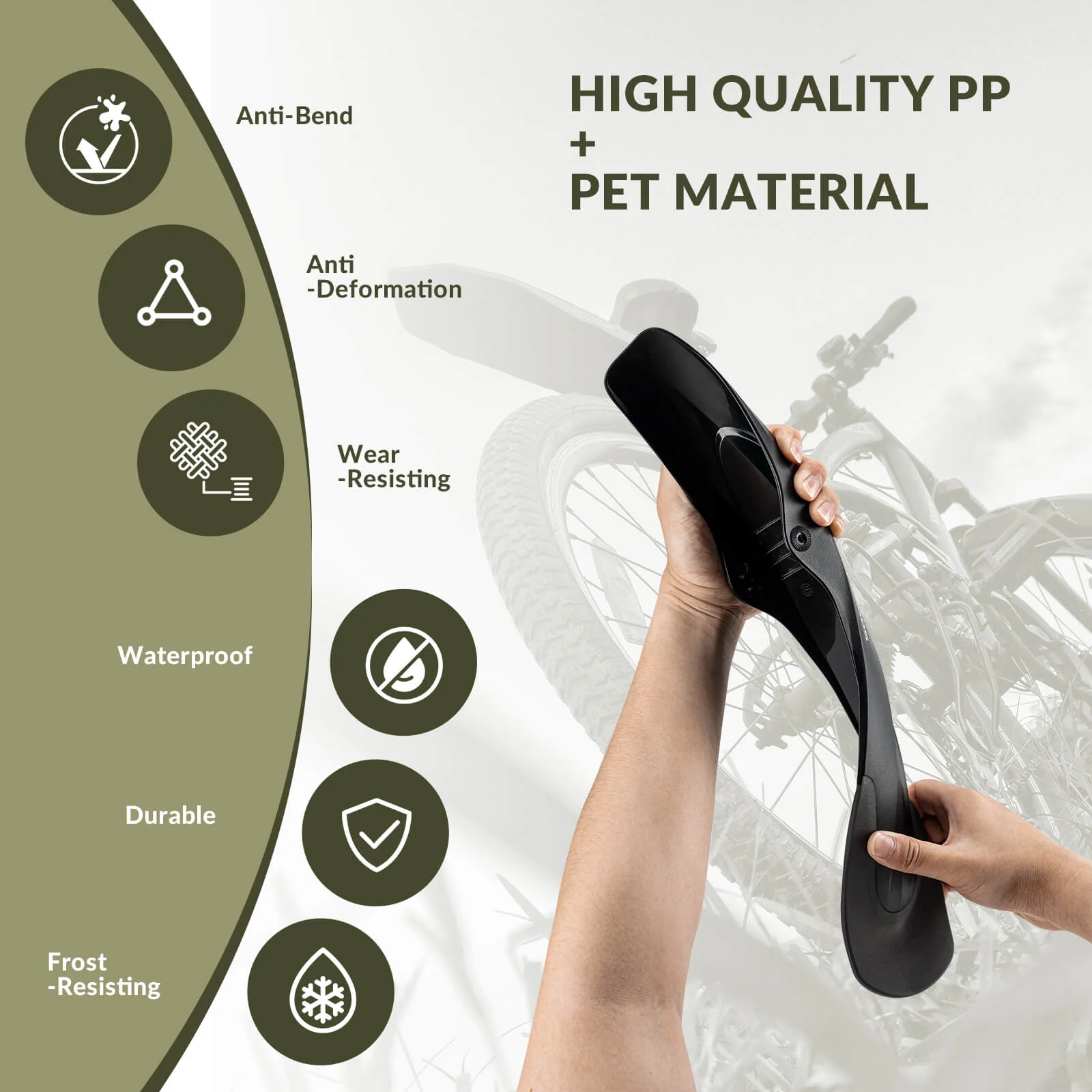 Durable Mudguards Set Adjustable Front & Rear Bike Fenders for 26-29 inch - Image 9