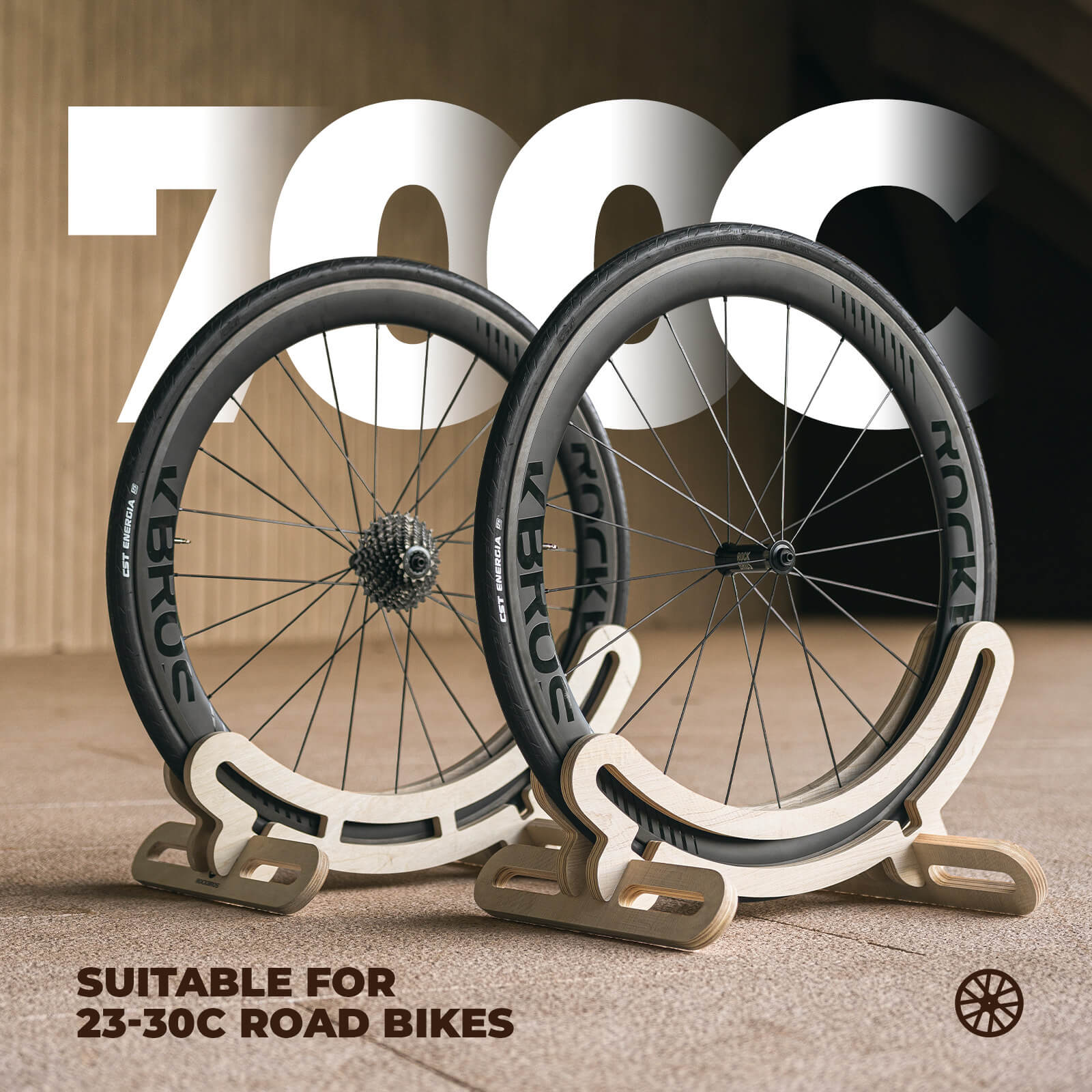 Eco-Friendly Wooden Bike Stand for Safe Indoor Parking - Image 3