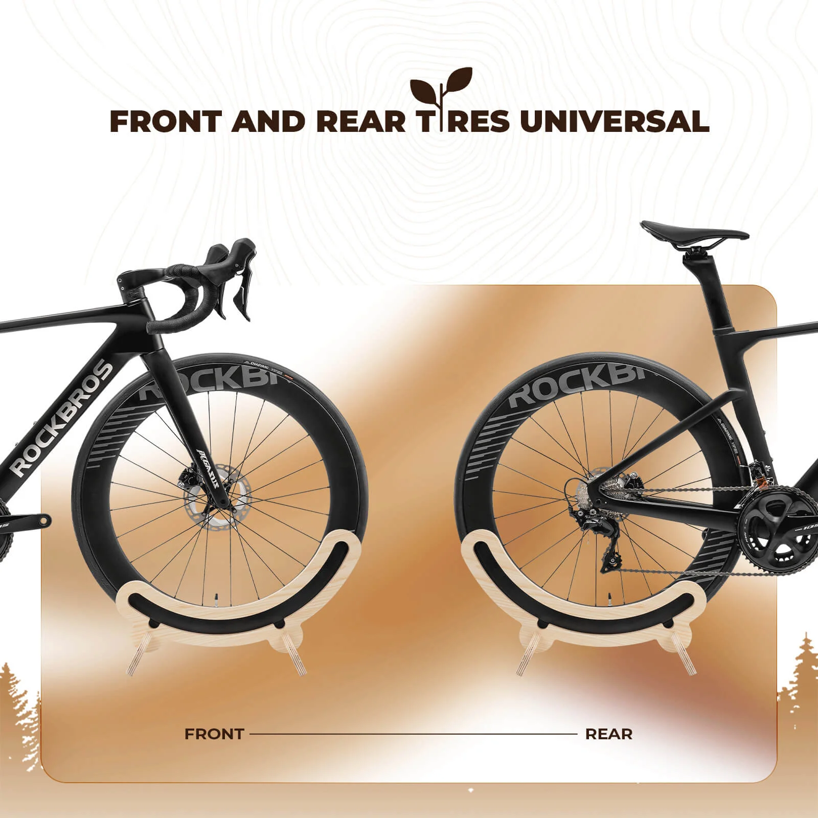Eco-Friendly Wooden Bike Stand for Safe Indoor Parking - Image 7