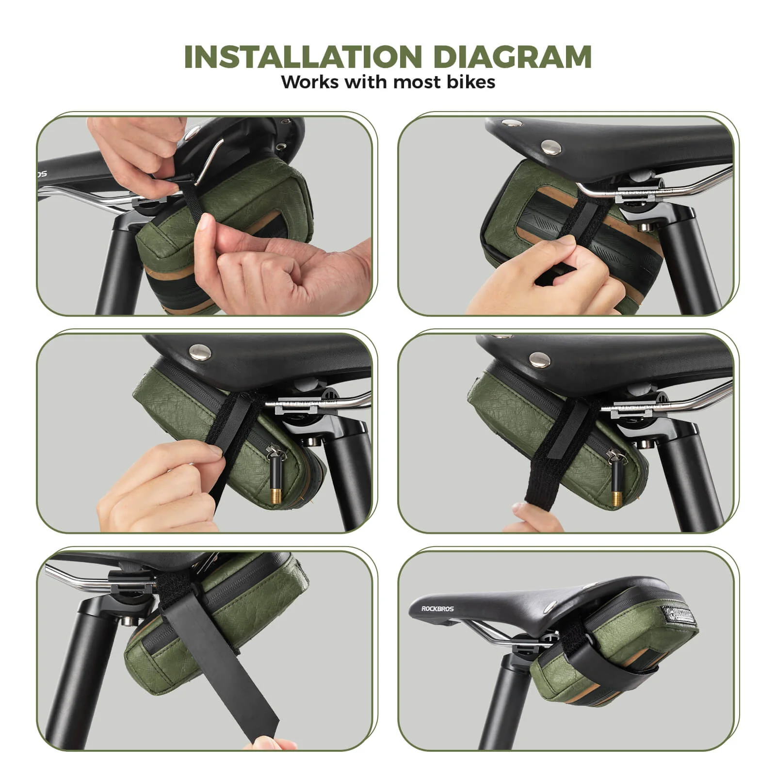 EcoMate Recycled Tire Bike Saddle Bag 0.4L - Image 3