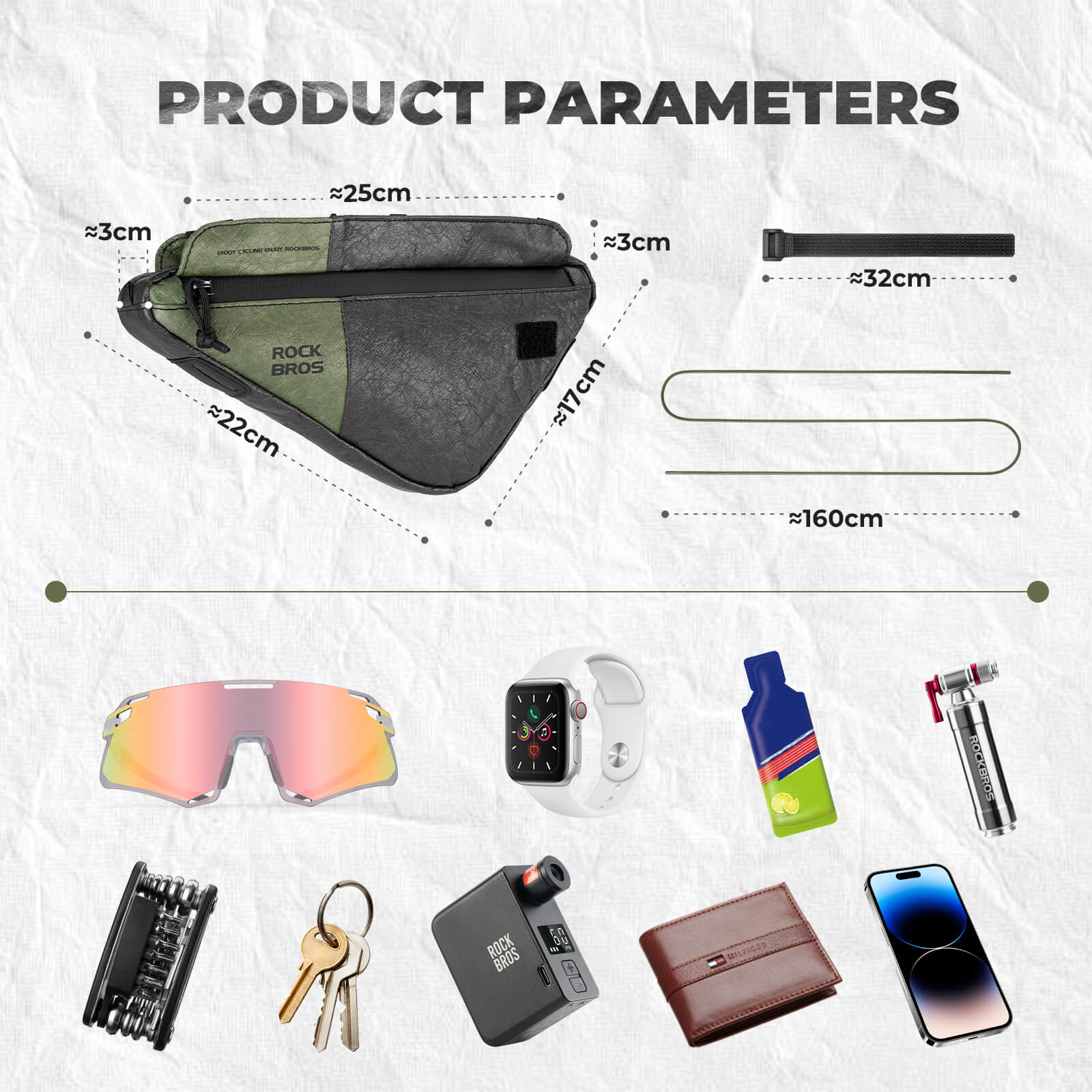 EcoMate Sustainable Triangle Frame Bag Green 0.7L - Image 6