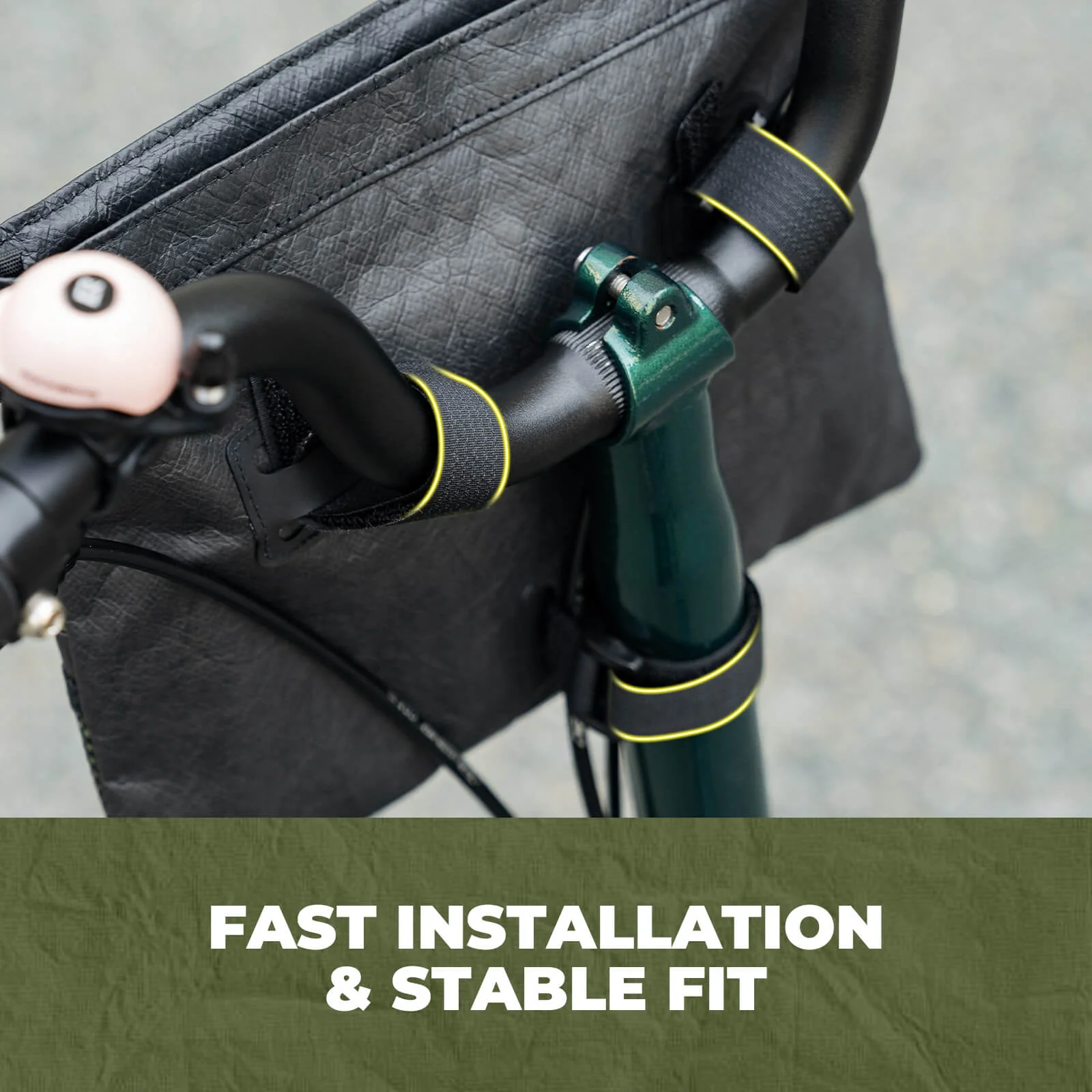 EcoMate Tear-Resistant Paper Bike Handlebar Bag 1.5L - Image 4