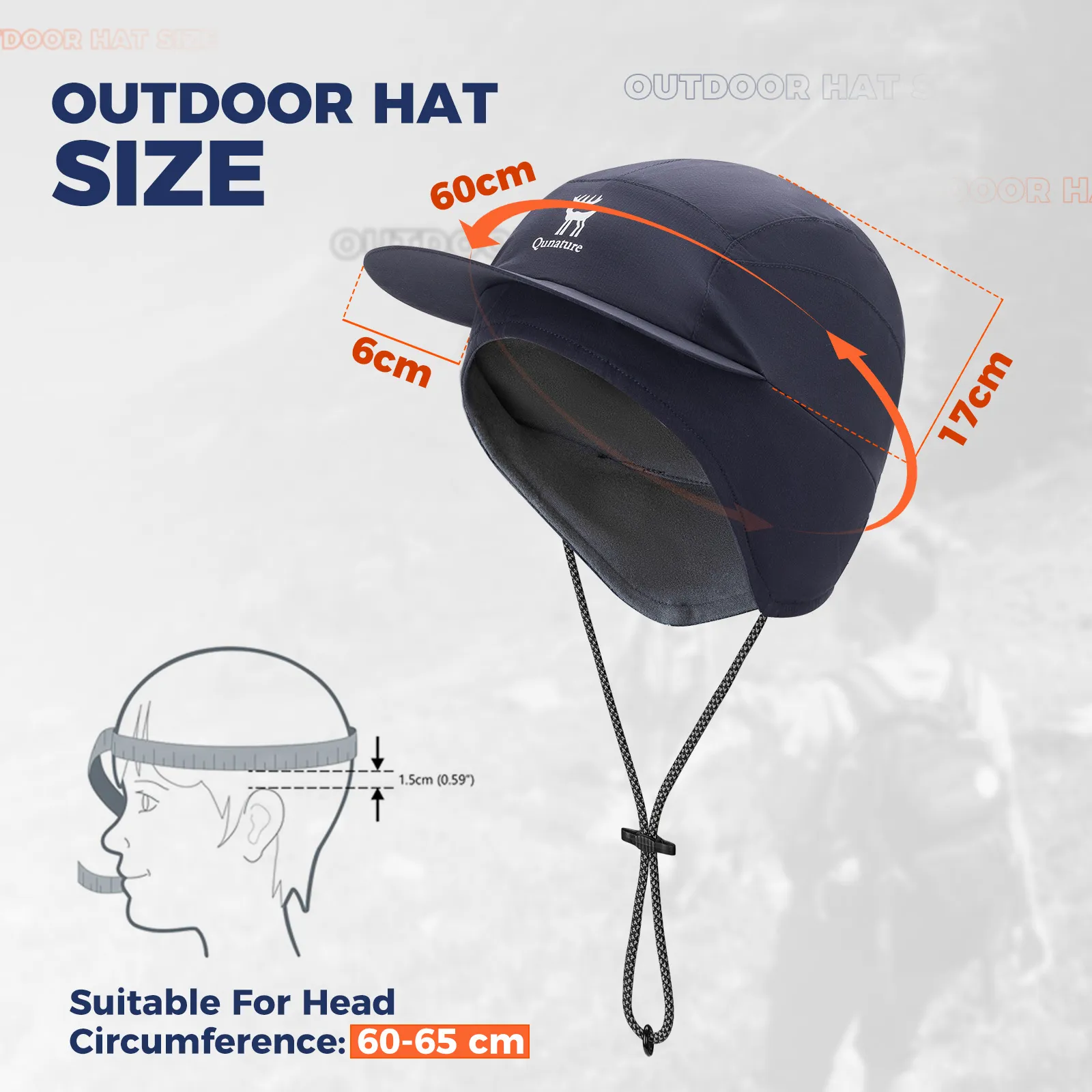 Fleece Winter Cap with Ear Flaps Windproof Warm Hat for Cycling - Image 9