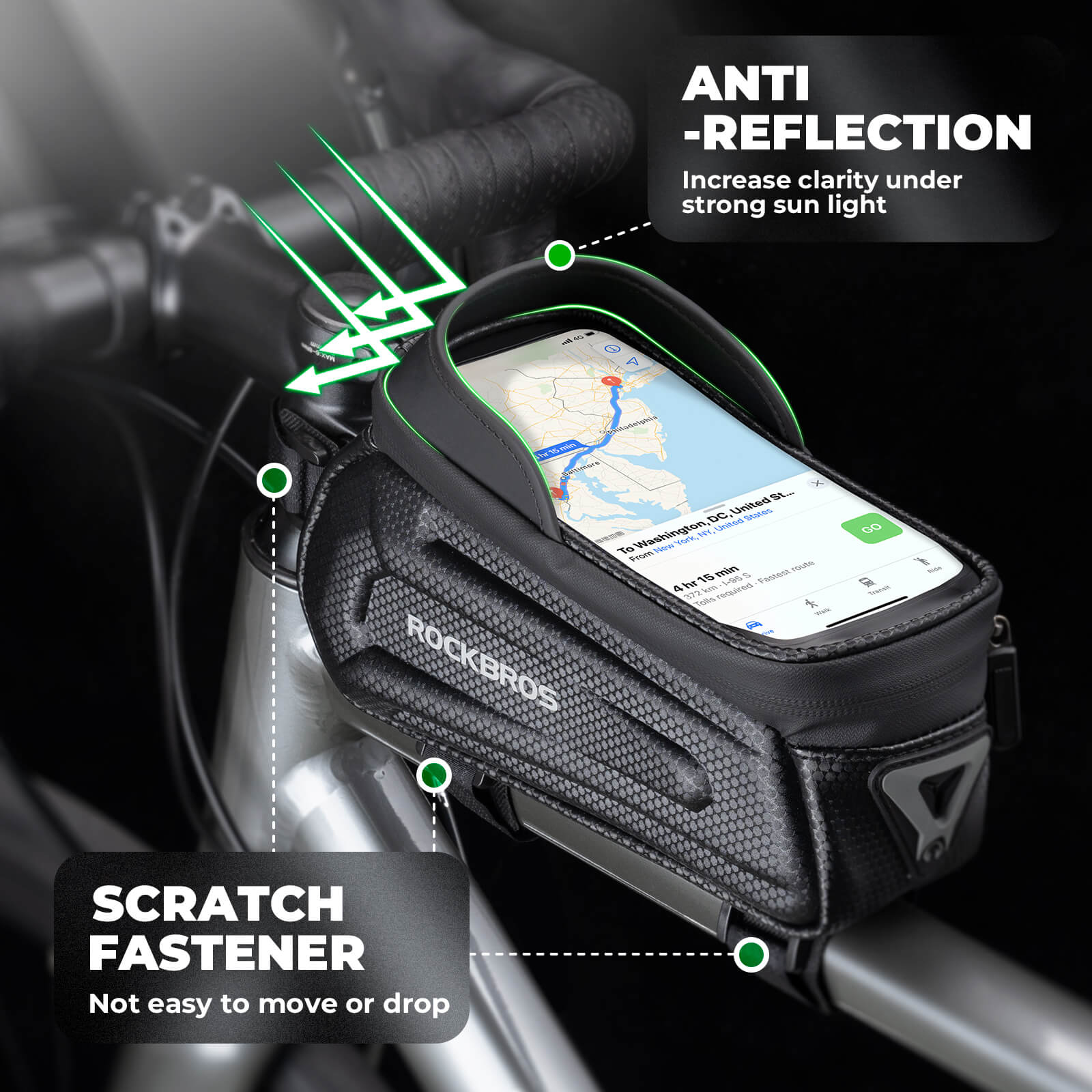 Hard Shell Cycling Phone Bag Touchscreen - Image 4