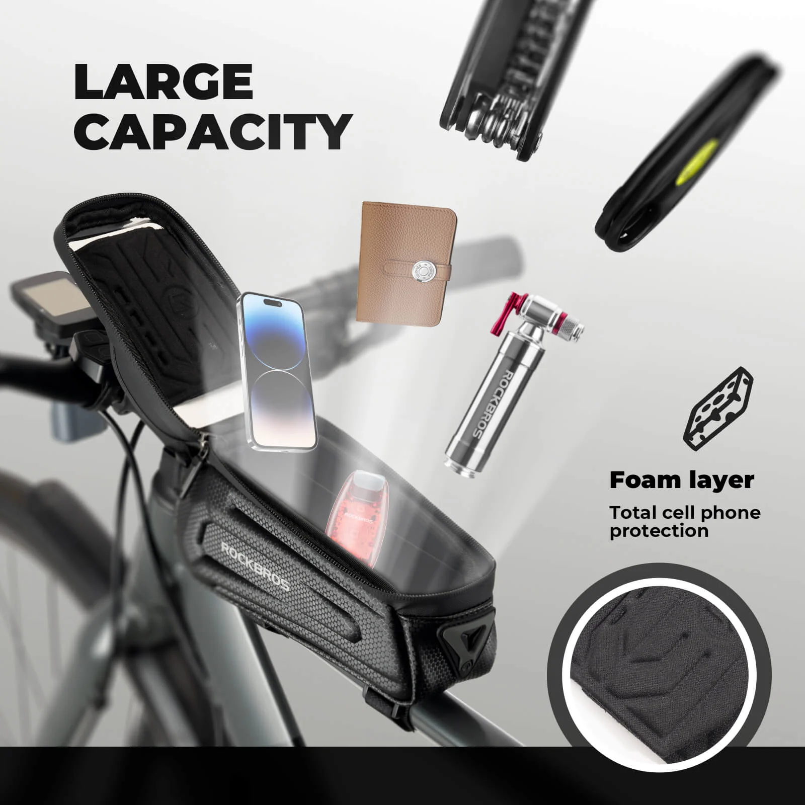 Hard Shell Cycling Phone Bag Touchscreen - Image 6