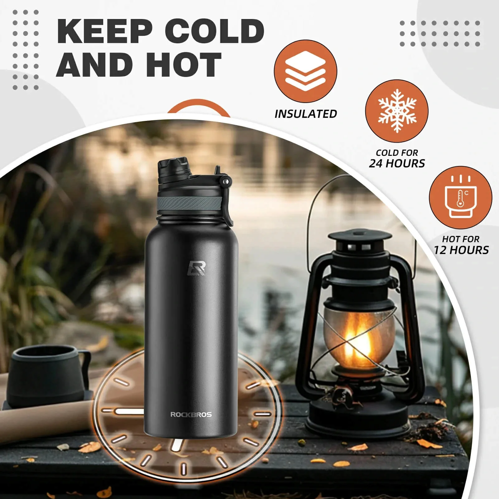 Insulated Vacuum Water Bottle 550ml/650ml - Image 5