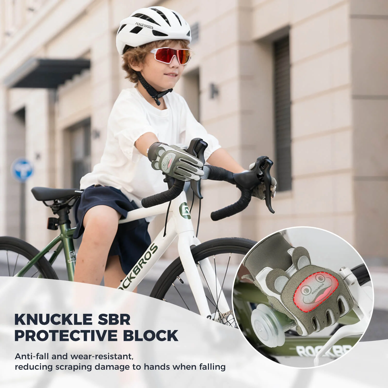 Kids Full Finger Protective Cycling Gloves with Anti-Slip Grip Ages 2–12 - Image 11