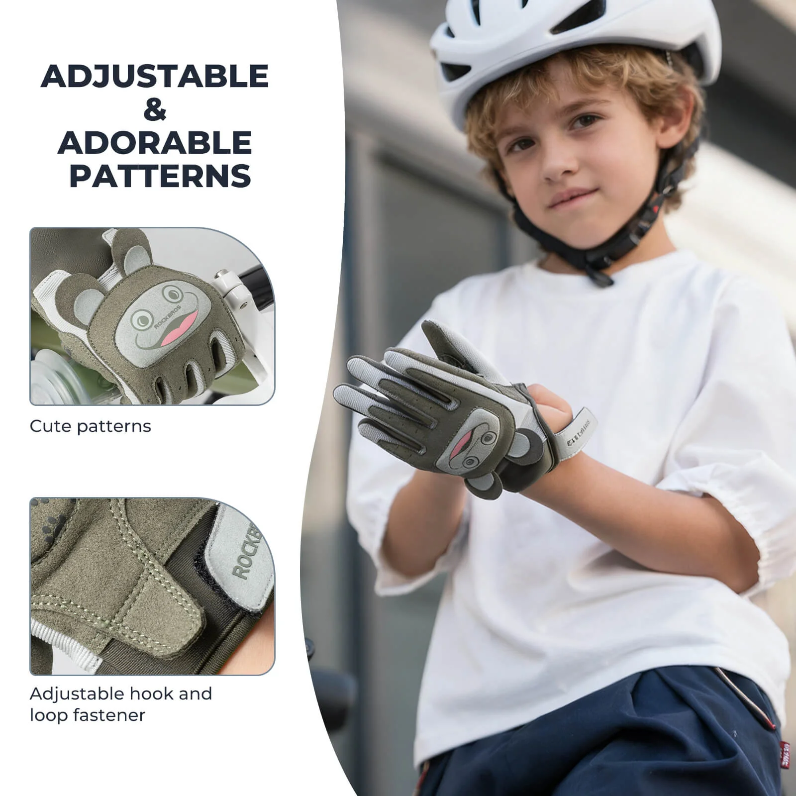 Kids Full Finger Protective Cycling Gloves with Anti-Slip Grip Ages 2–12 - Image 5