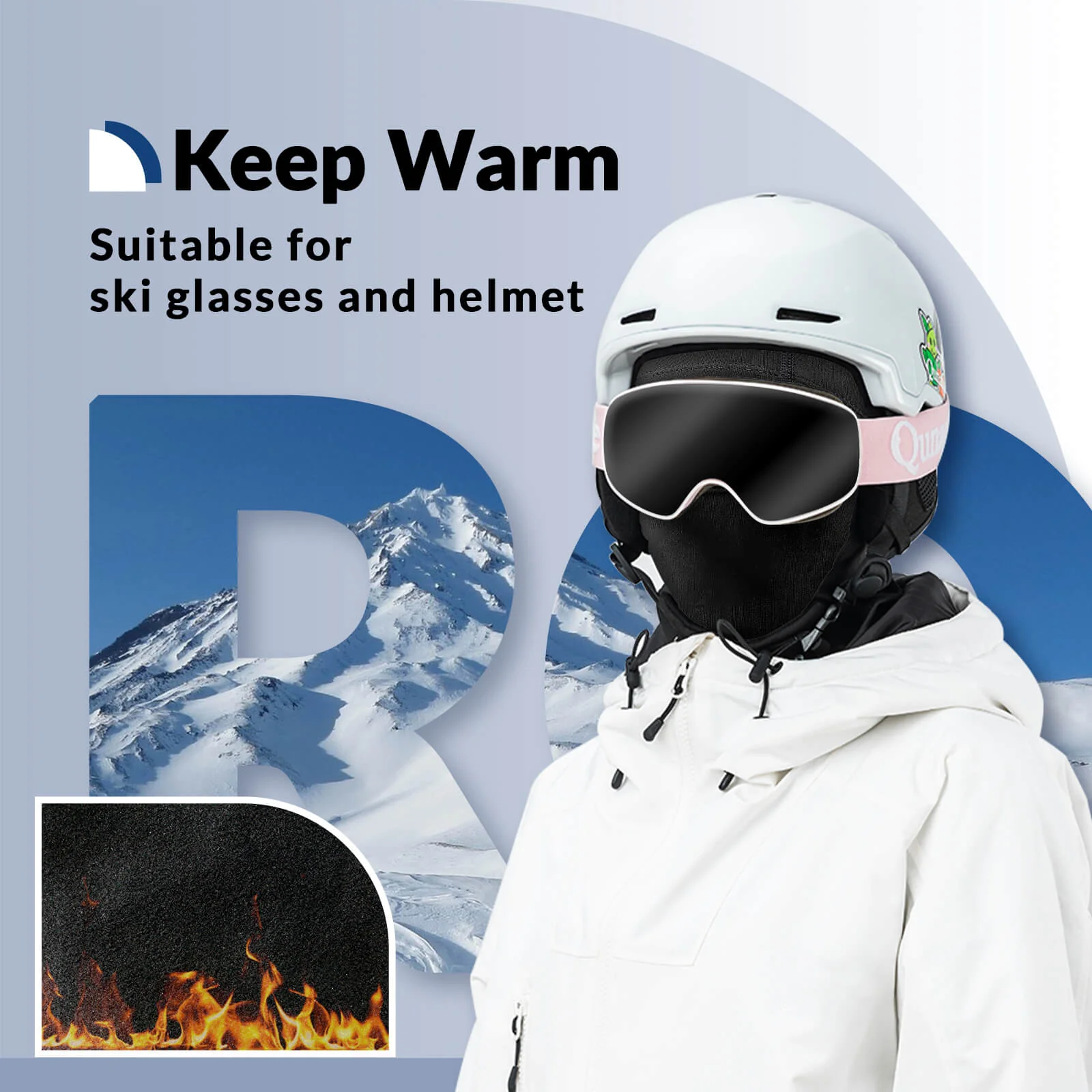 Kids Outdoor Cycling Windproof Fleece Warm Mask - Image 3