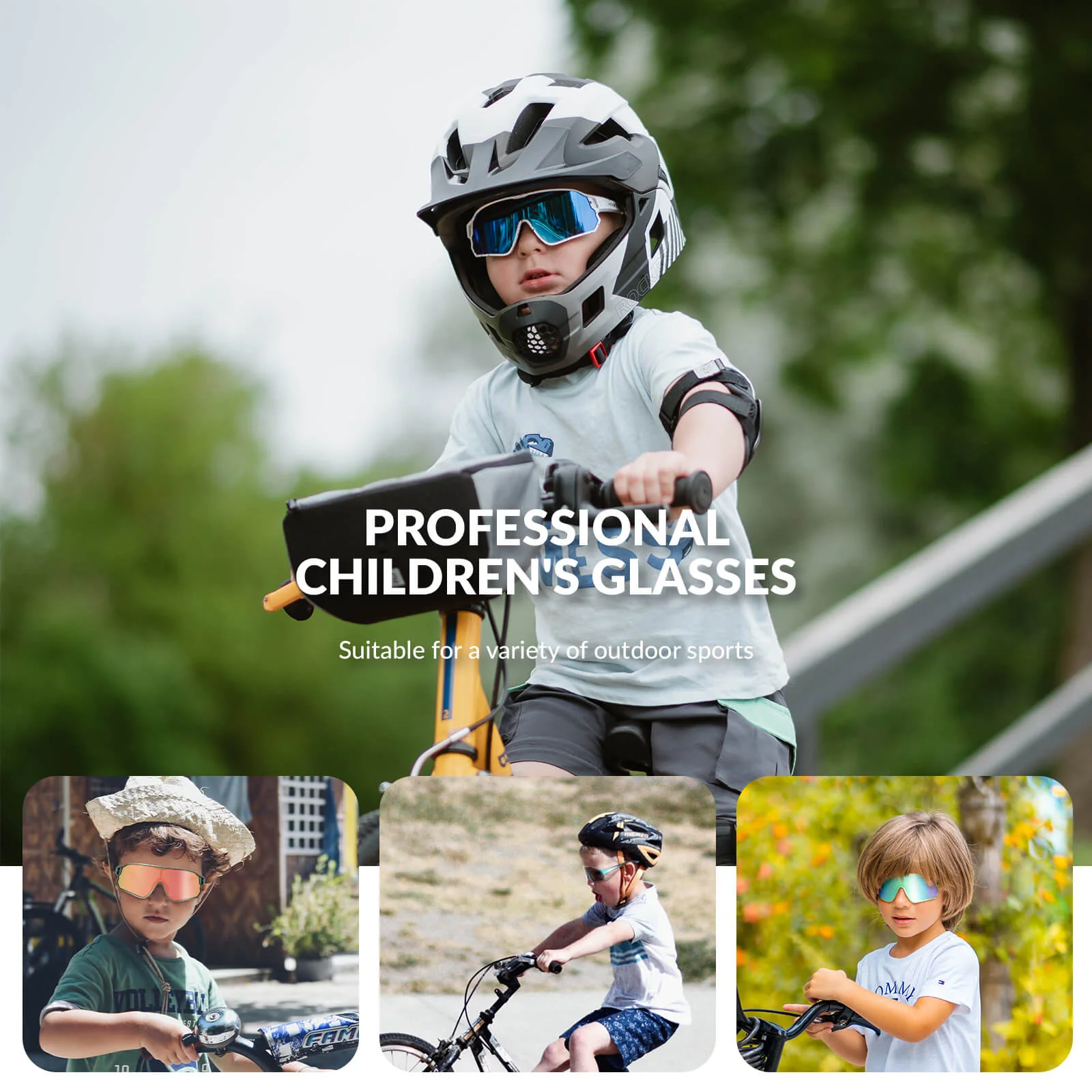 Kids Photochromic Sports Bike Sunglasses - Image 24