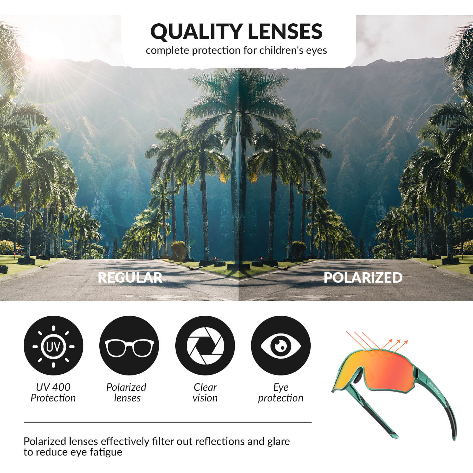 Kids Polarised Sports Bike Sunglasses - Image 12