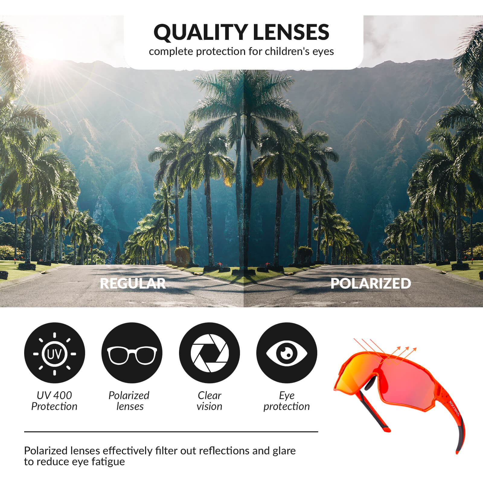 Kids Polarised Sports Bike Sunglasses - Image 27
