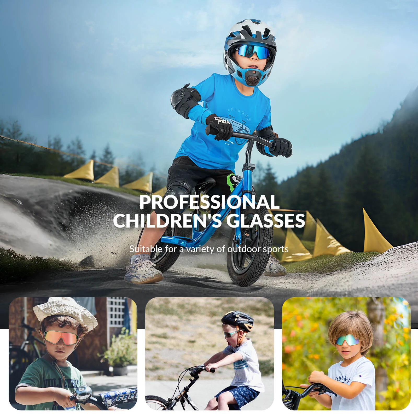 Kids Polarised Sports Bike Sunglasses - Image 5