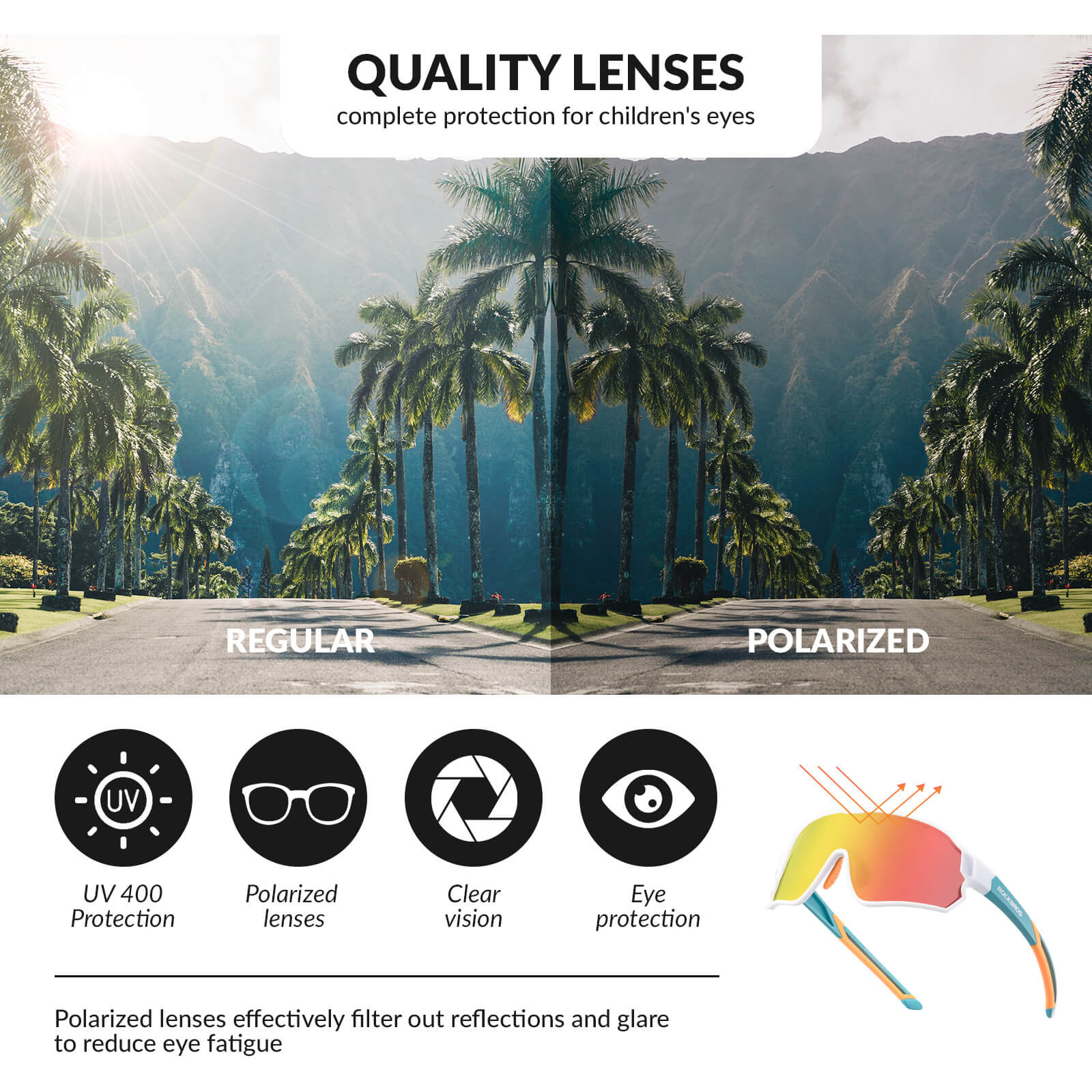 Kids Polarised Sports Bike Sunglasses - Image 7