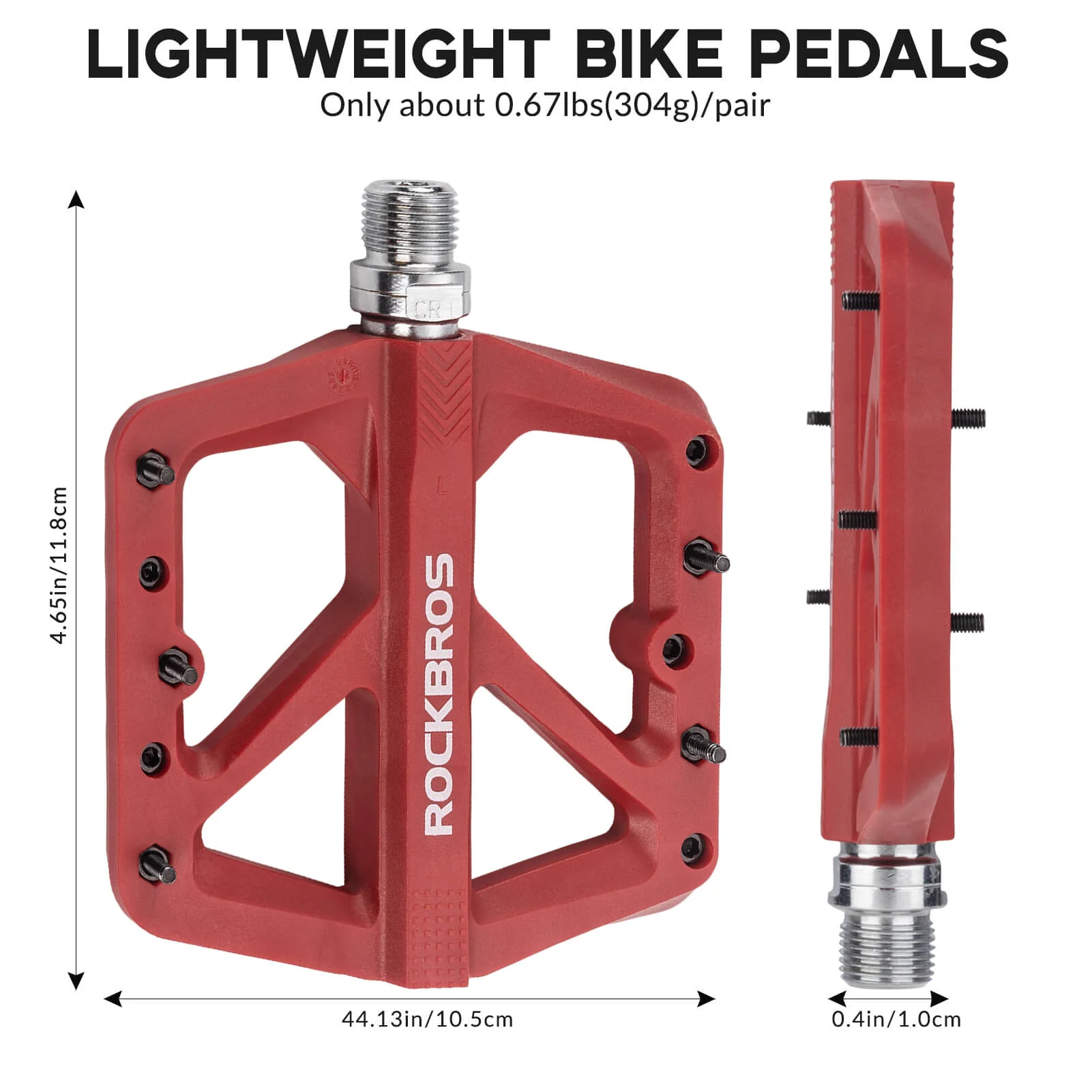 Large Multicolored Nylon Composite Bike Pedals Pair - Image 10