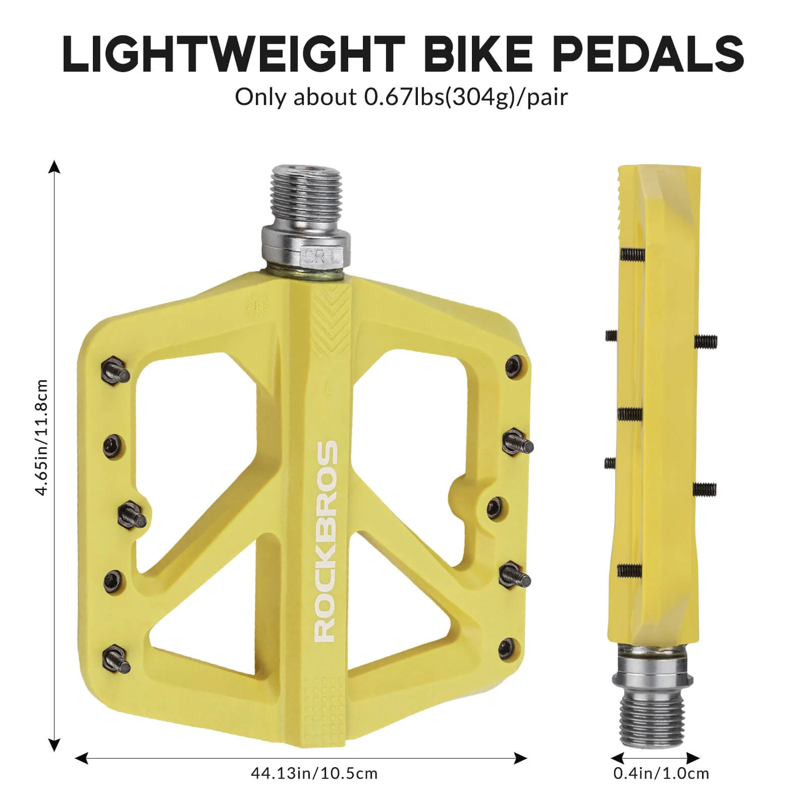 Large Multicolored Nylon Composite Bike Pedals Pair - Image 17