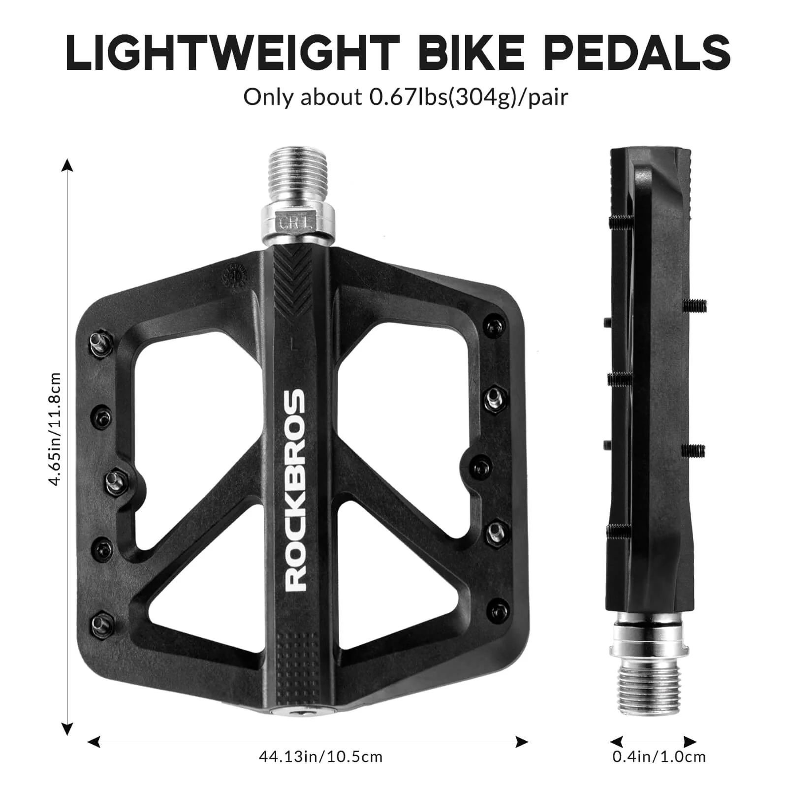 Large Multicolored Nylon Composite Bike Pedals Pair - Image 3