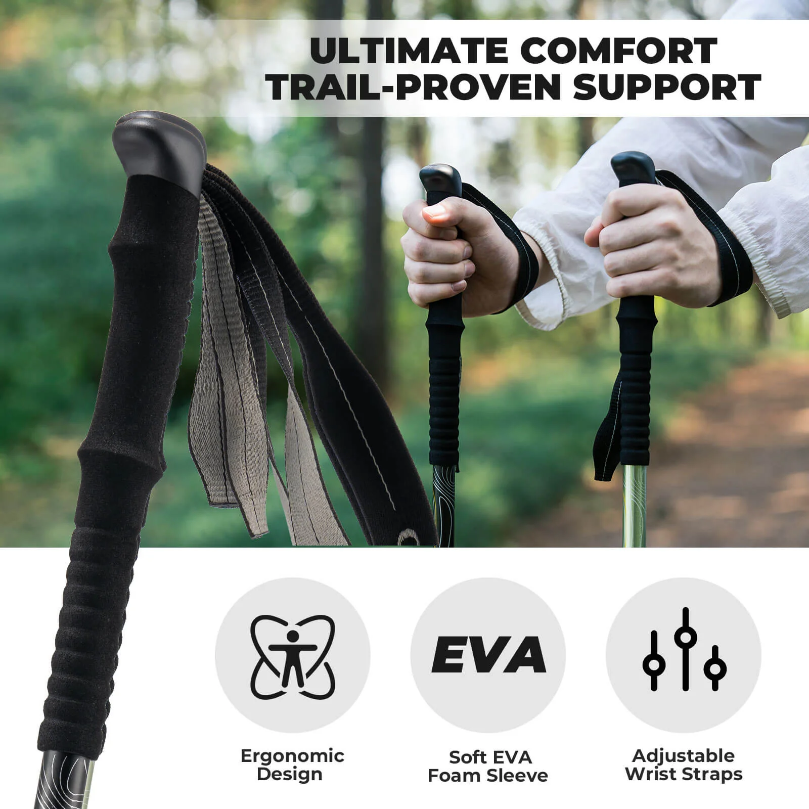 Lightweight 3-Section Trekking Pole - Image 3