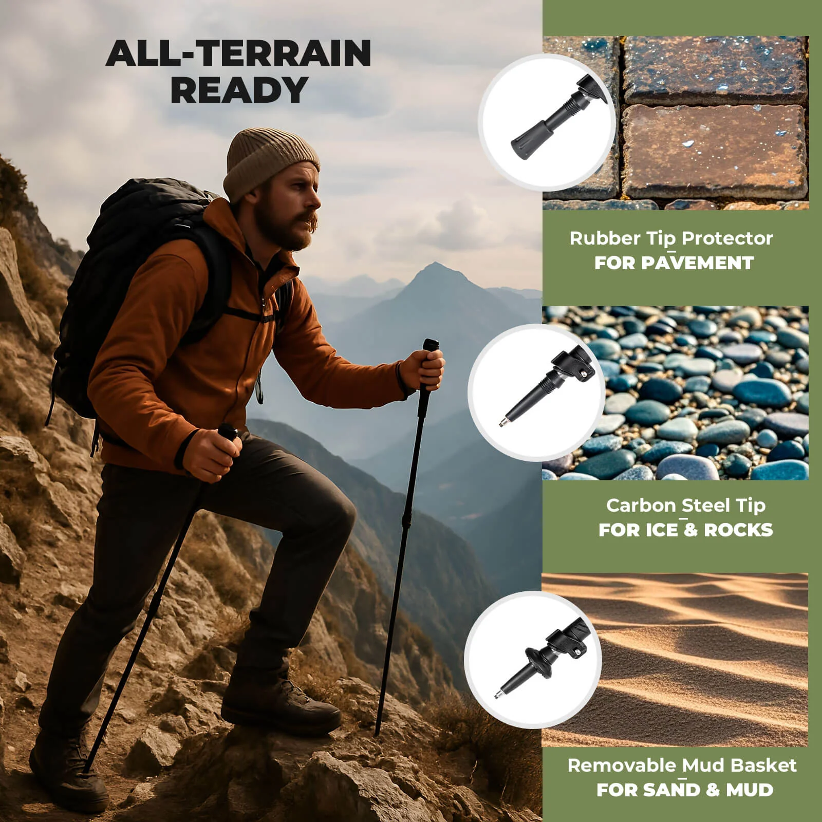 Lightweight 3-Section Trekking Pole - Image 7