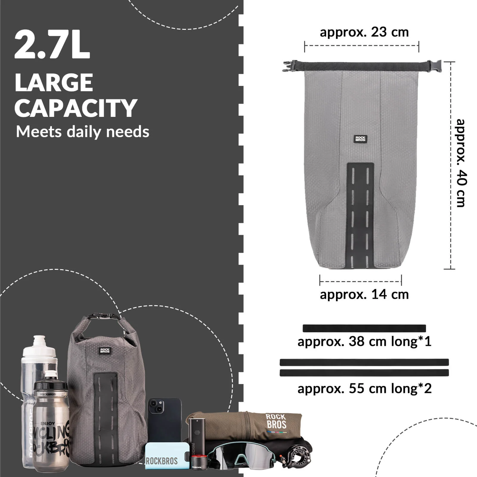 Lightweight Bike Front Fork Rack & Cargo Bag Set - Image 12
