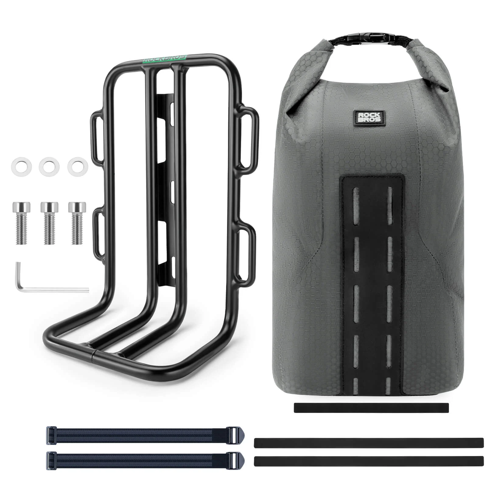 Lightweight Bike Front Fork Rack & Cargo Bag Set - Image 14