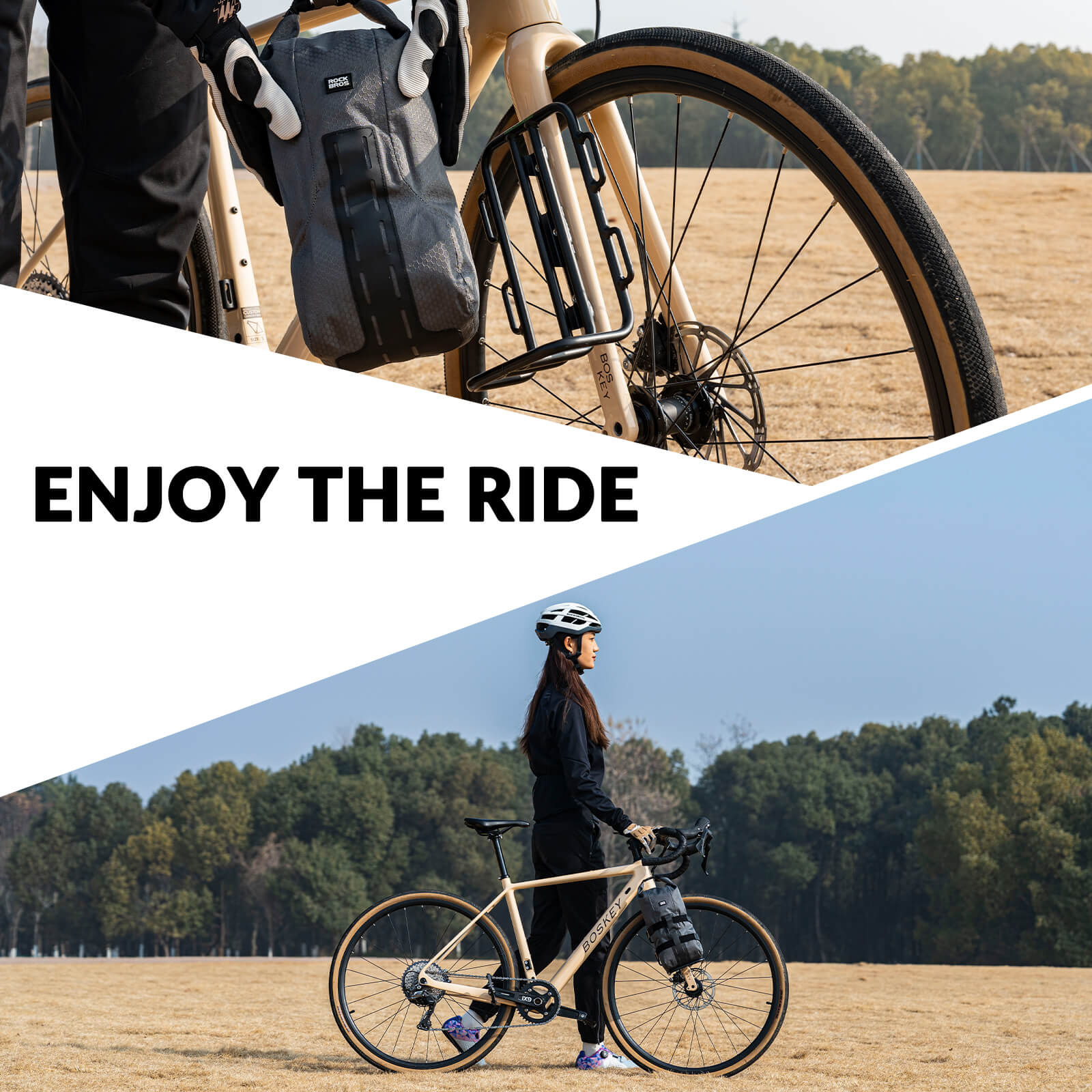 Lightweight Bike Front Fork Rack & Cargo Bag Set - Image 16