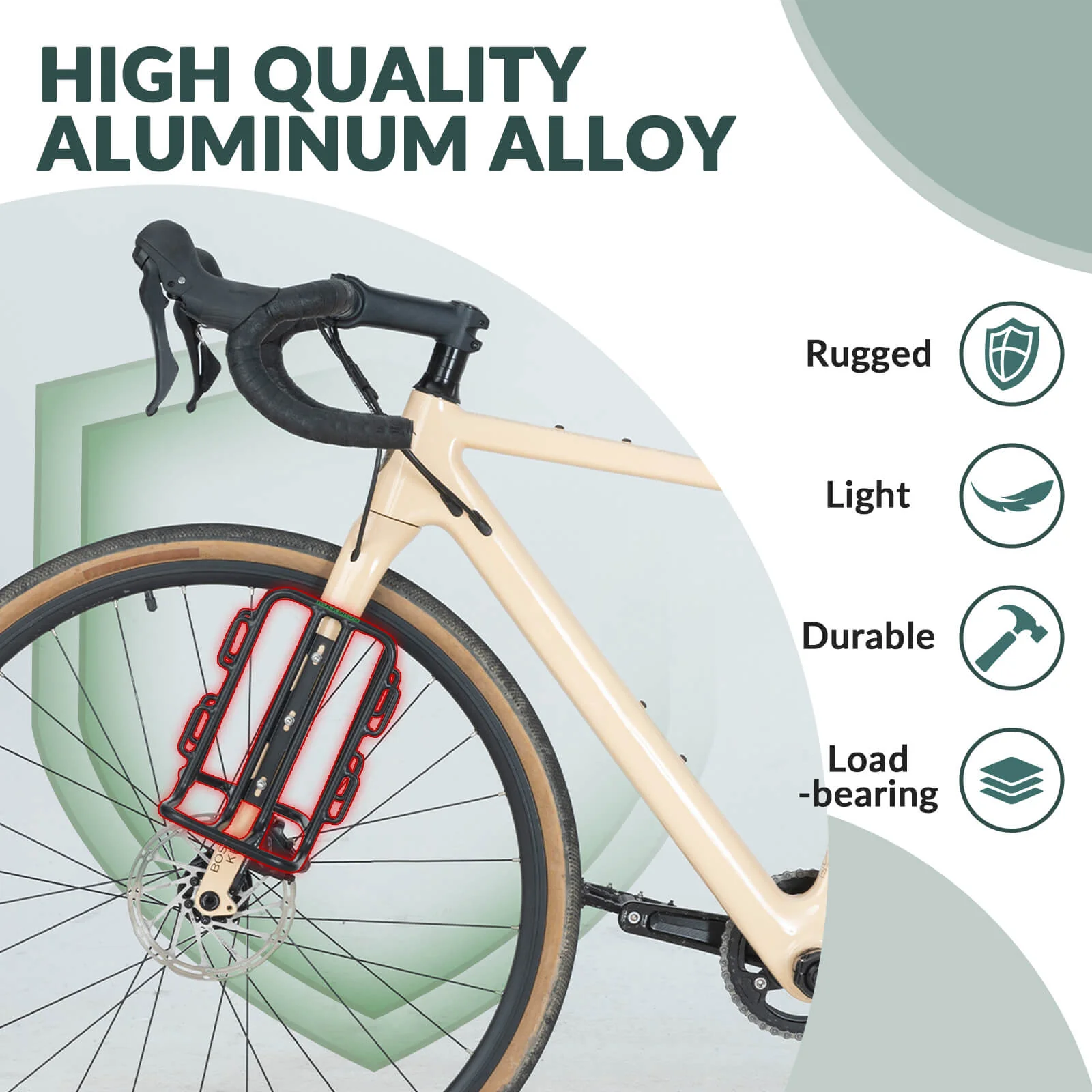 Lightweight Bike Front Fork Rack & Cargo Bag Set - Image 4