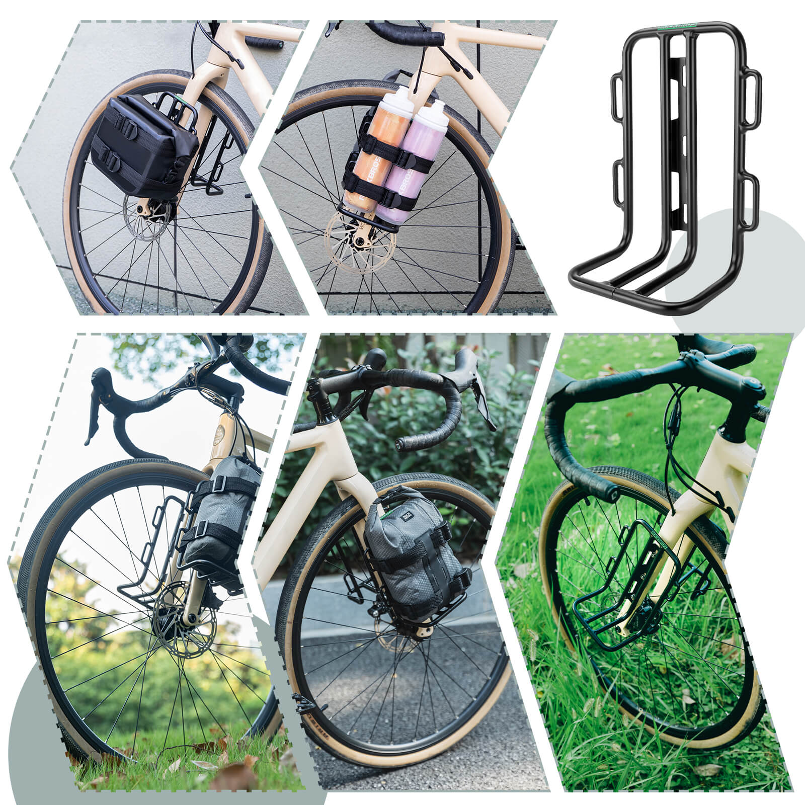 Lightweight Bike Front Fork Rack & Cargo Bag Set - Image 7