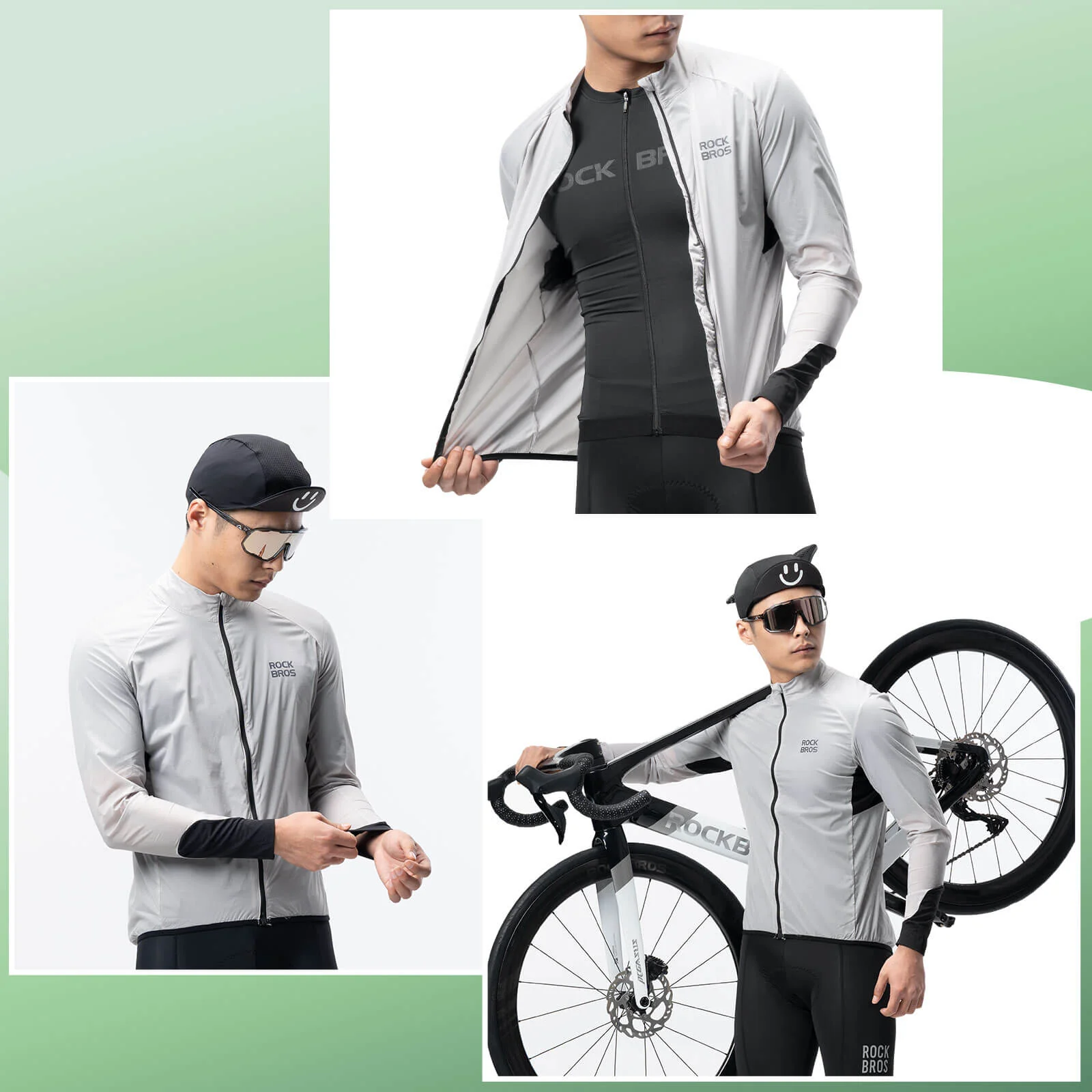 Lightweight Reflective Cycling Windbreaker Jacket Unisex - Image 7