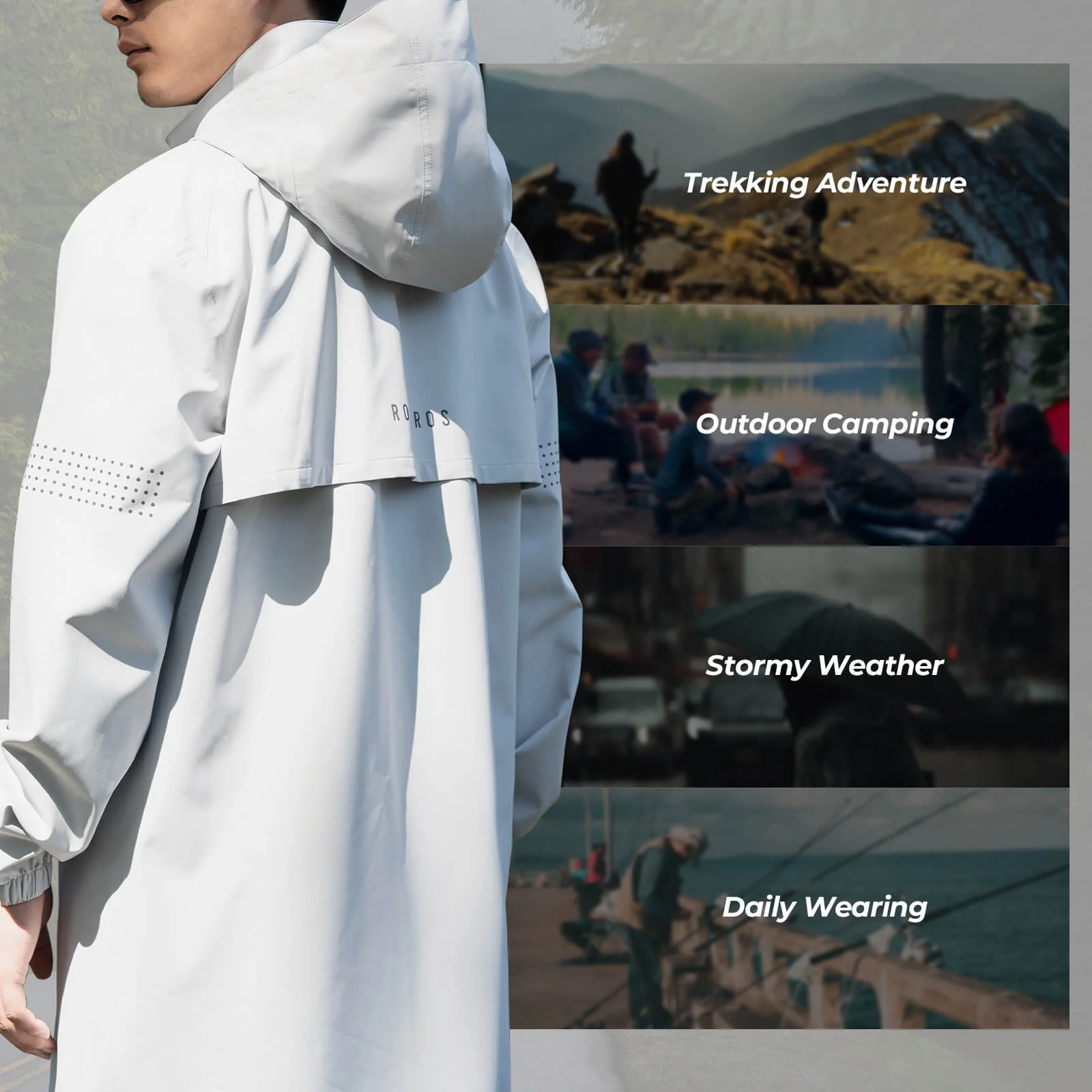 Long Cycling Jacket All Weather Rain and Cold Protection - Image 16