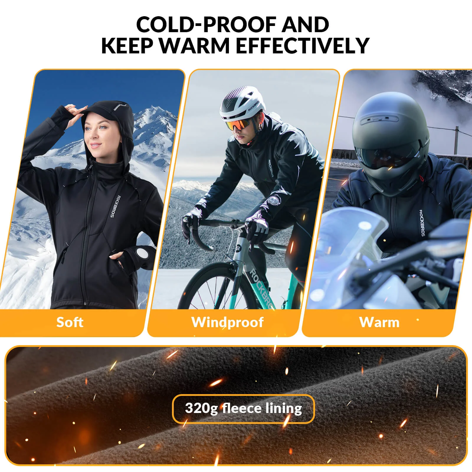 Men’s Winter Thermal Cycling Jacket Wind Resistant - Image 3