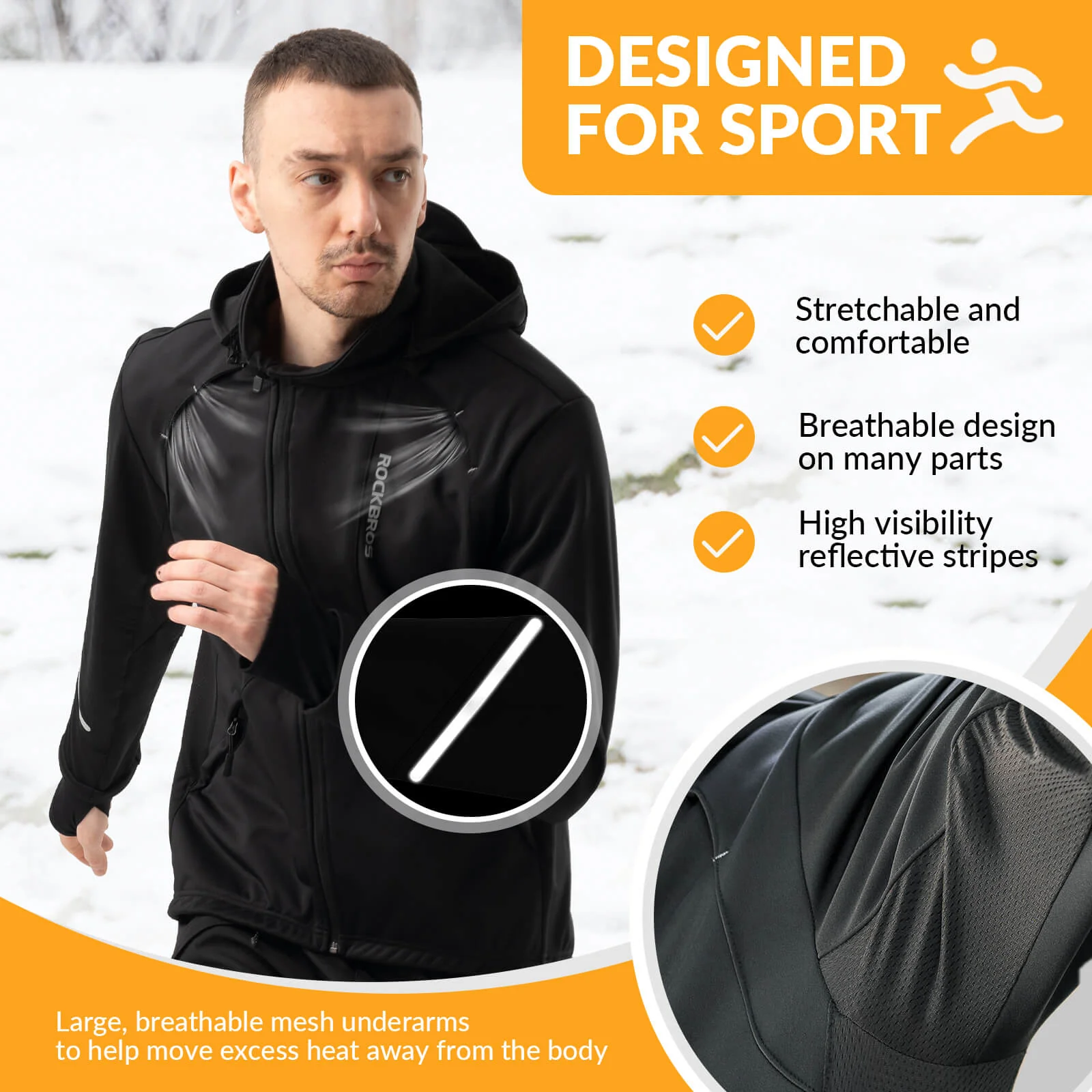 Men’s Winter Thermal Cycling Jacket Wind Resistant - Image 5