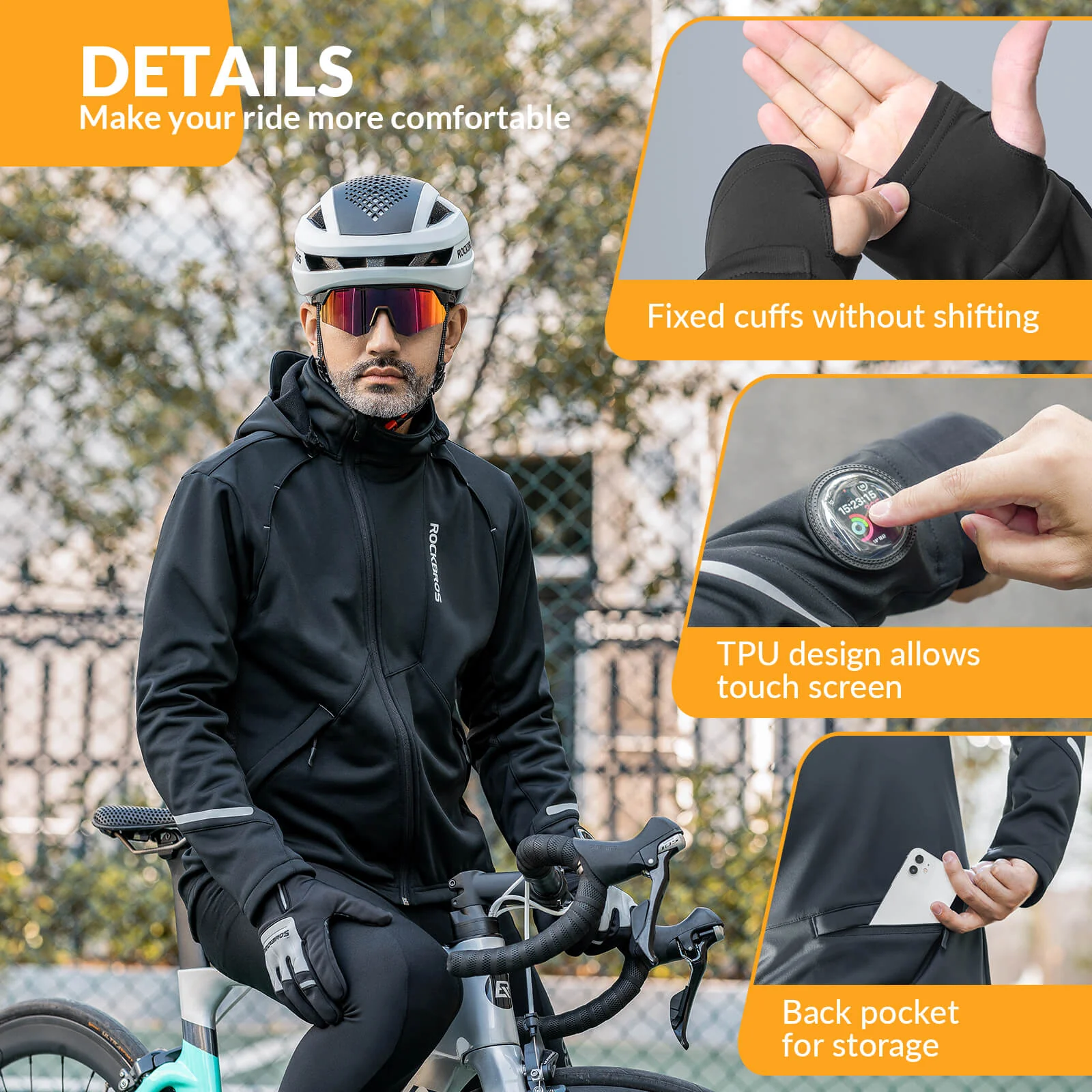 Men’s Winter Thermal Cycling Jacket Wind Resistant - Image 6