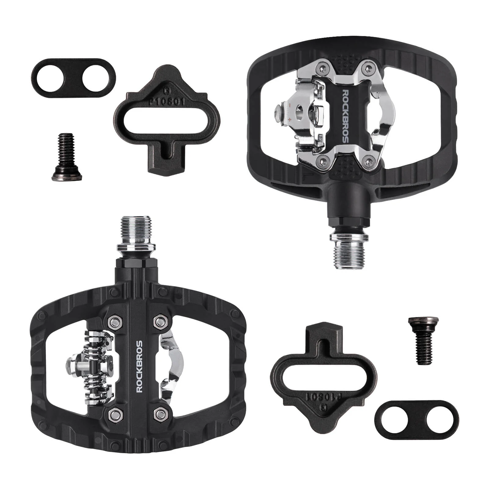 Mountain Bike Pedals 2 in 1 Flat and Clipless - Image 3