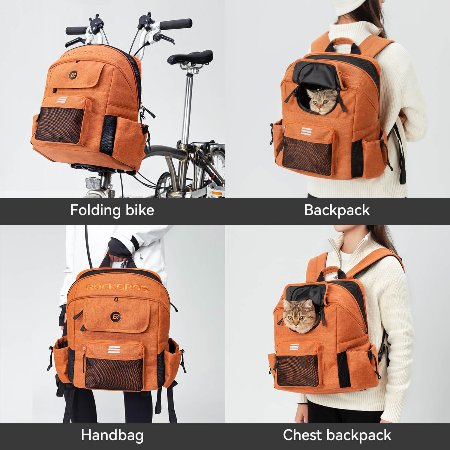 Portable Folding Bike Handlebar Bag Pet Friendly - Image 9