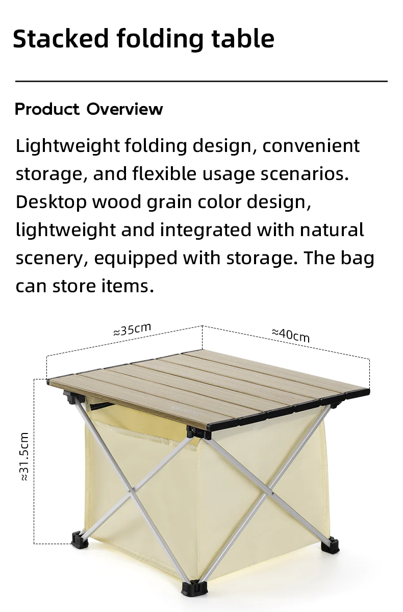 Qunature Aluminium Alloy Folding Portable Table Outdoor Camping Picnic BBQ Desk - Image 12